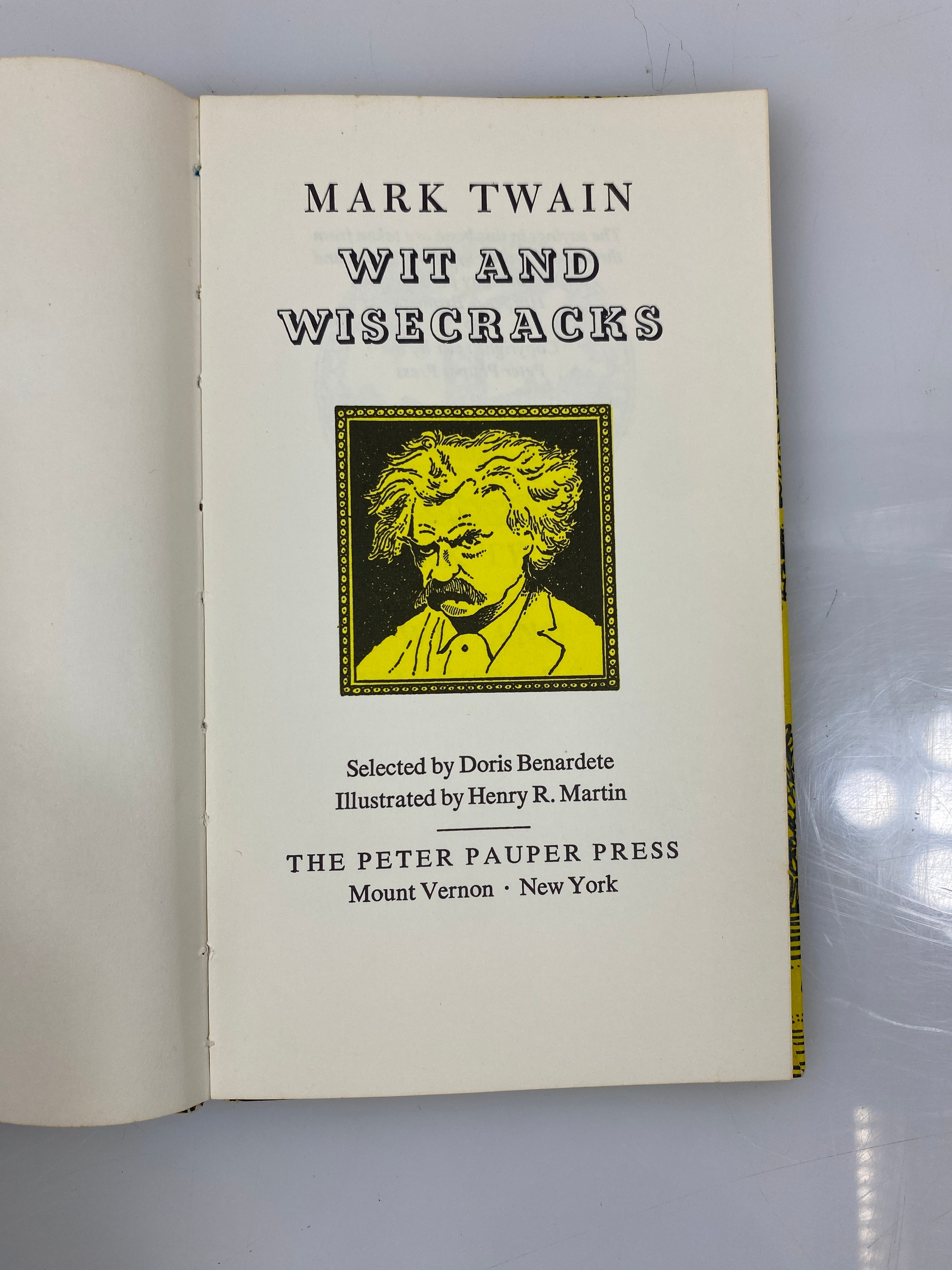 Wit and Wisecracks by Mark Twain 1961 HC