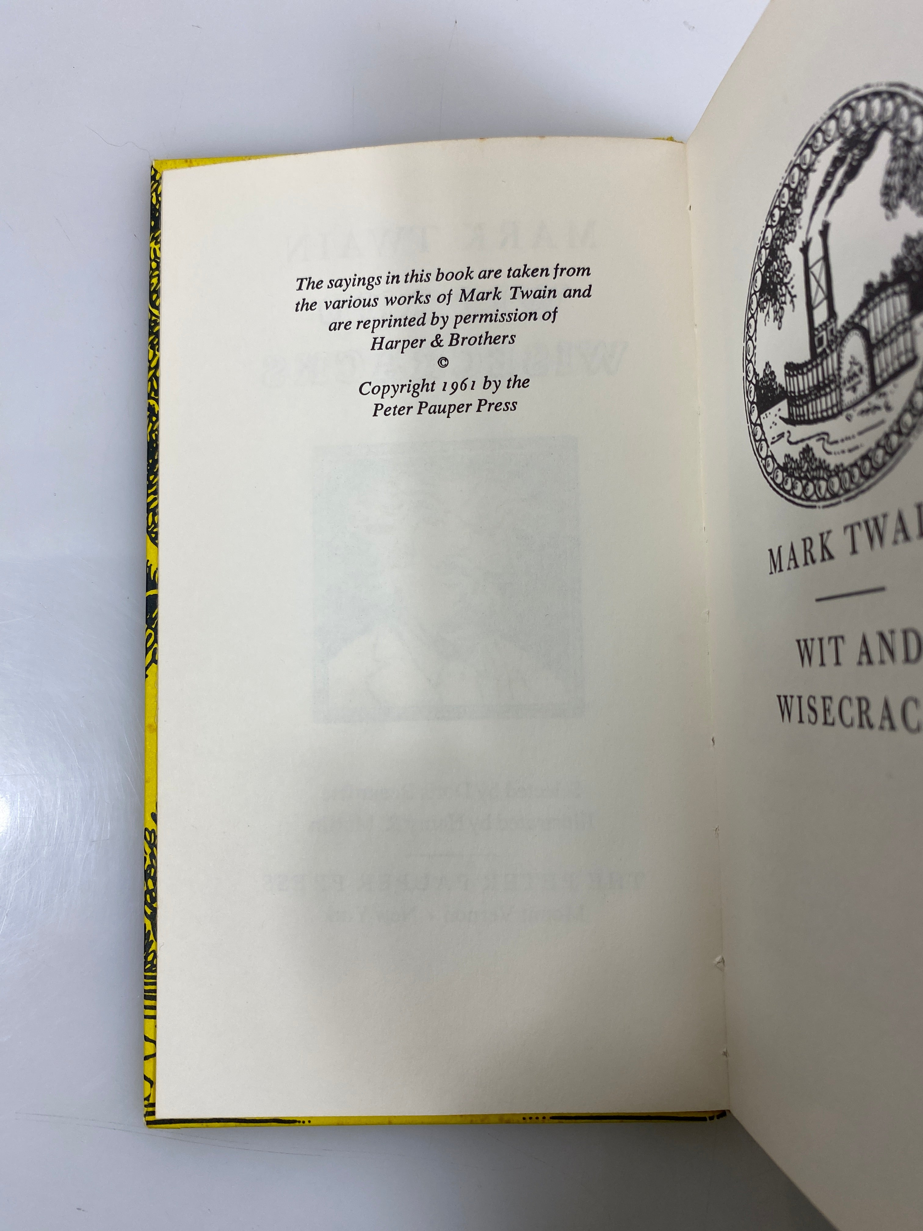 Wit and Wisecracks by Mark Twain 1961 HC