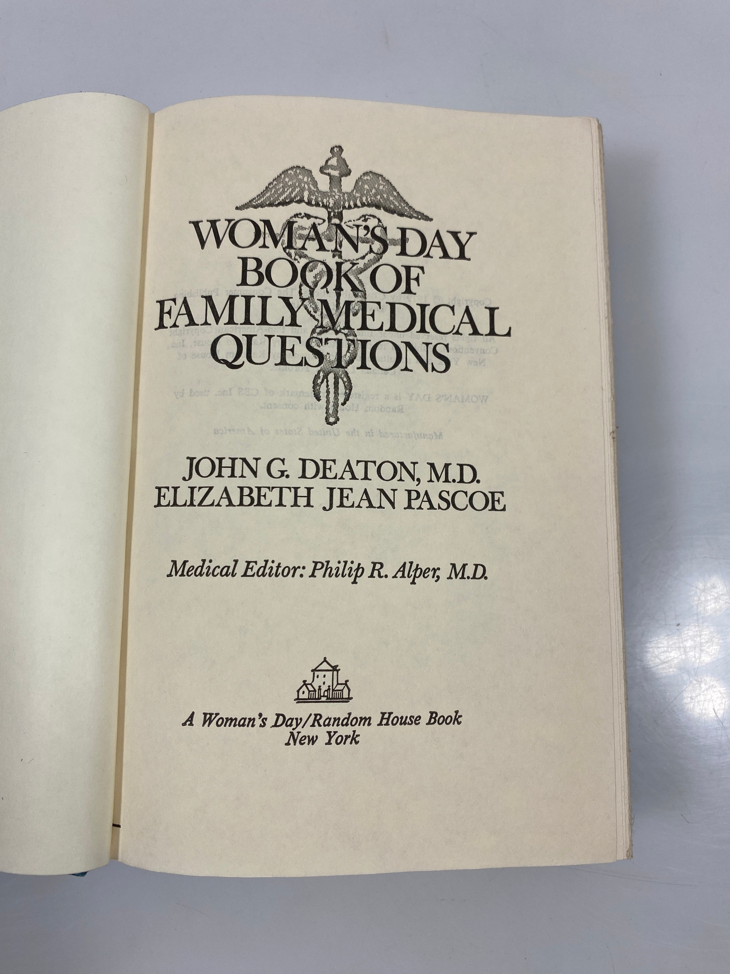 Woman's Day Book of Family Medical Questions 1979 Deaton/Pascoe HC