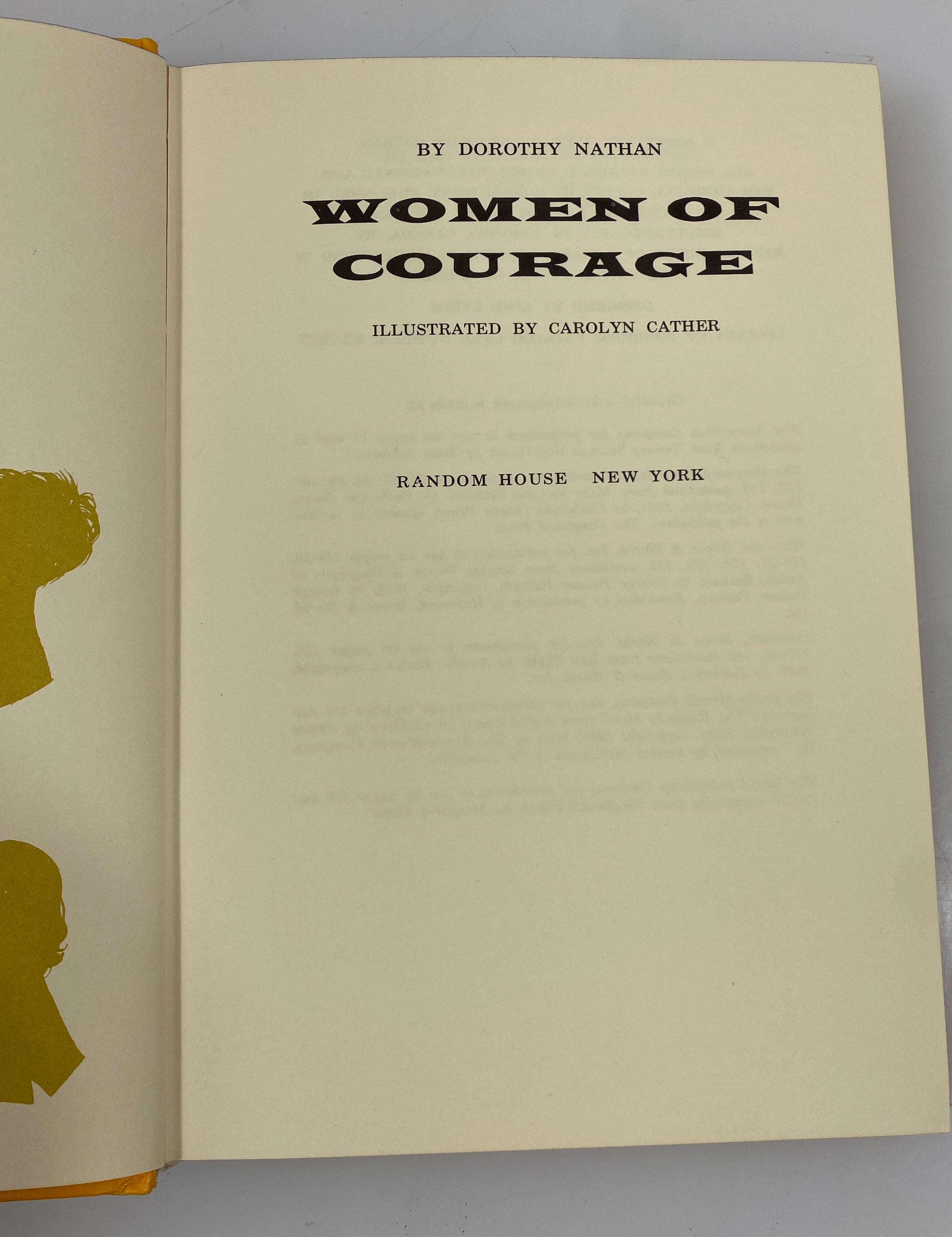 Women of Courage Dorothy Nathan Random House 1964 HC