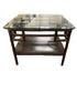 Wooden Coffee Table With Glass Tabletop