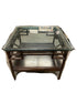 Wooden Coffee Table With Glass Tabletop
