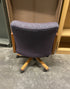 Wooden Framed Purple Cushioned Chair