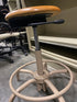 Wooden Top Stools with a Metal Frame