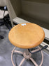 Wooden Top Stools with a Metal Frame