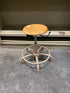 Wooden Top Stools with a Metal Frame