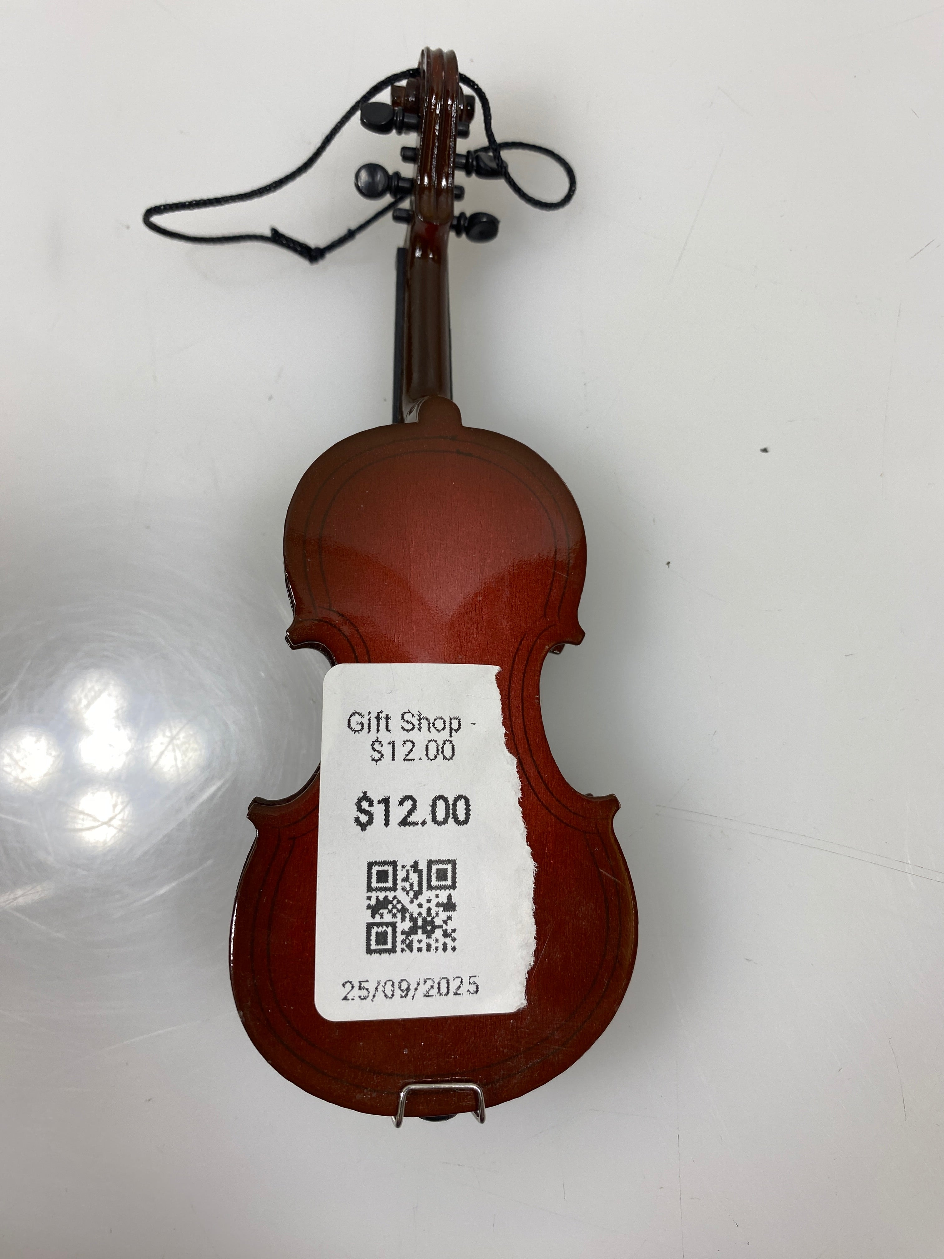 Wooden Violin Ornament