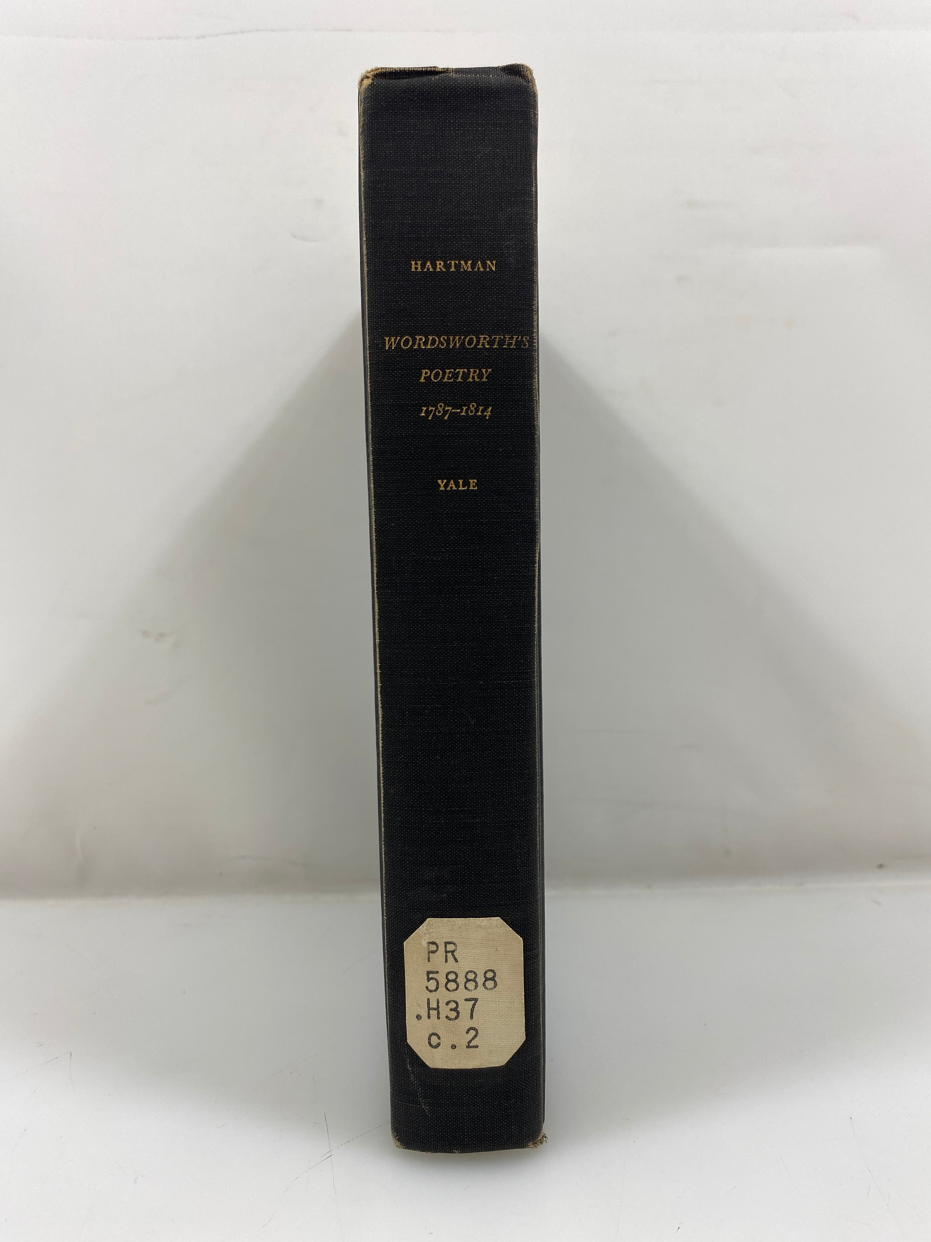 Wordsworth's Poetry 1787-1814 by Hartman Ex-library 1964 HC