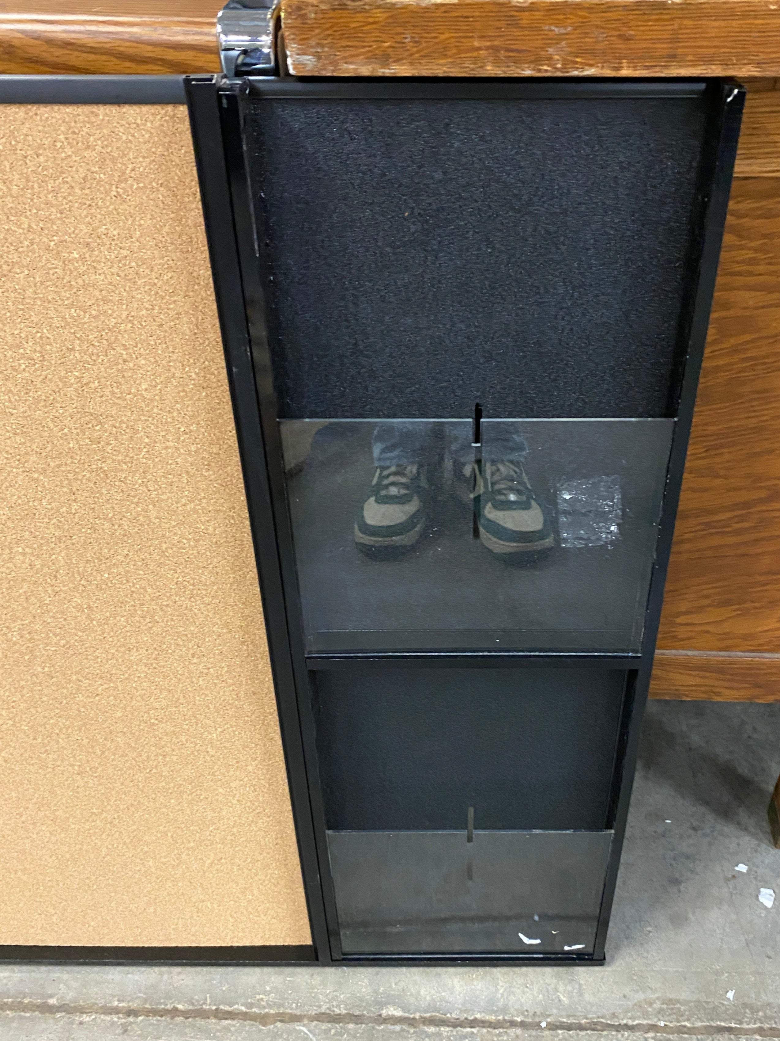 Workshop Black Bulletin Board and File Storage