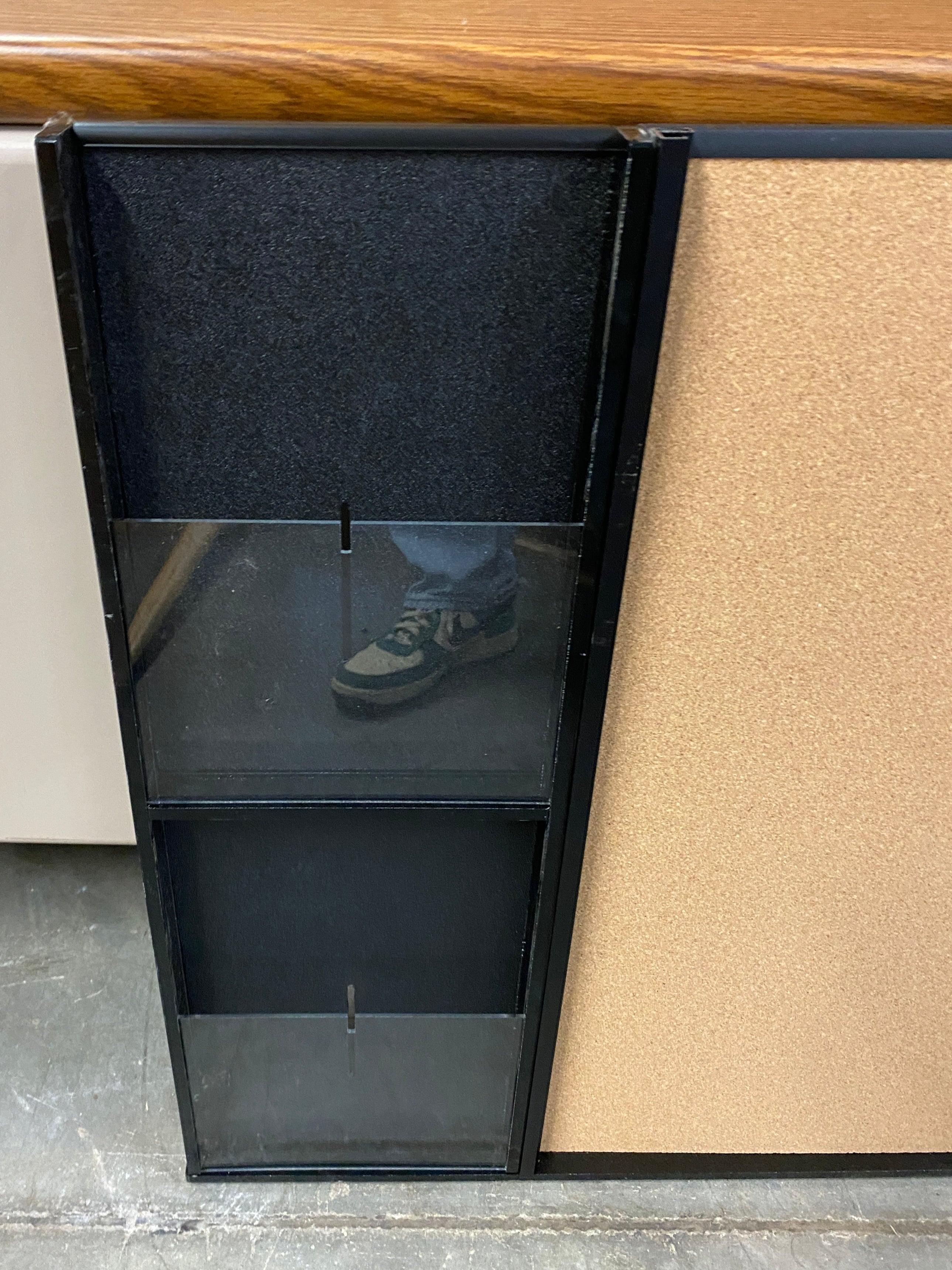 Workshop Black Bulletin Board and File Storage