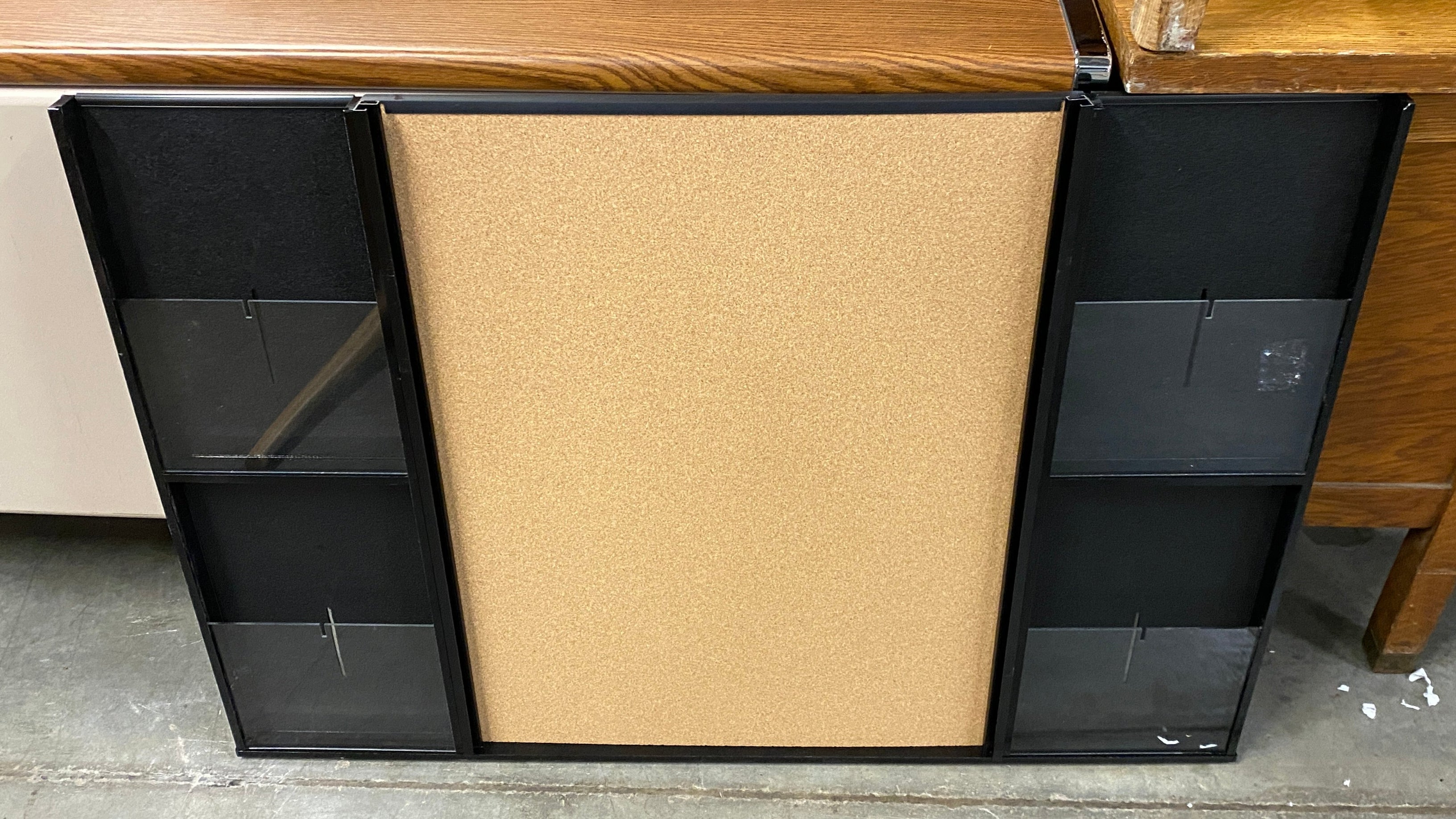 Workshop Black Bulletin Board and File Storage