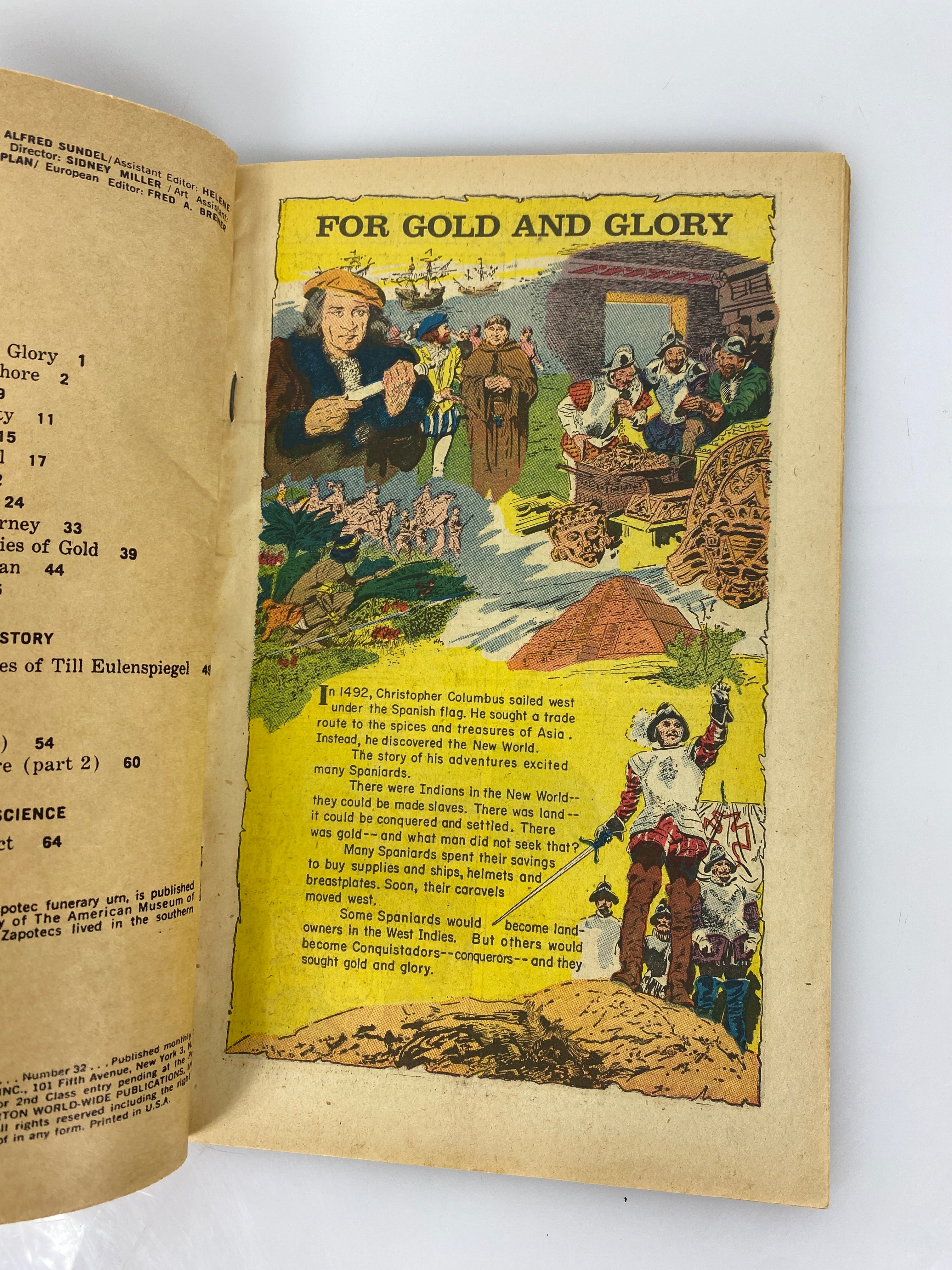 World Around Us: For Gold and Glory Number 32 1961 Classics Illustrated
