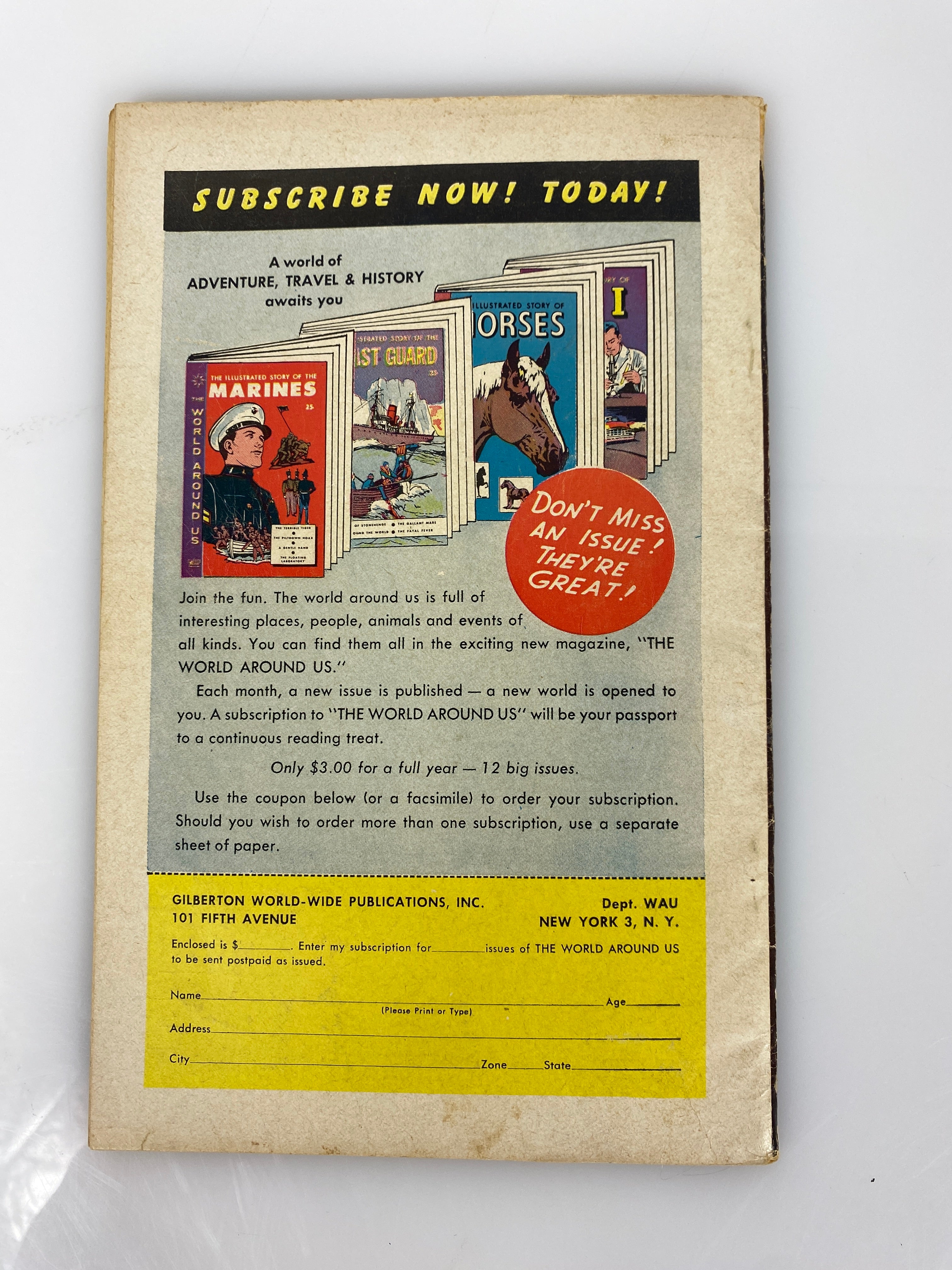 World Around Us: For Gold and Glory Number 32 1961 Classics Illustrated