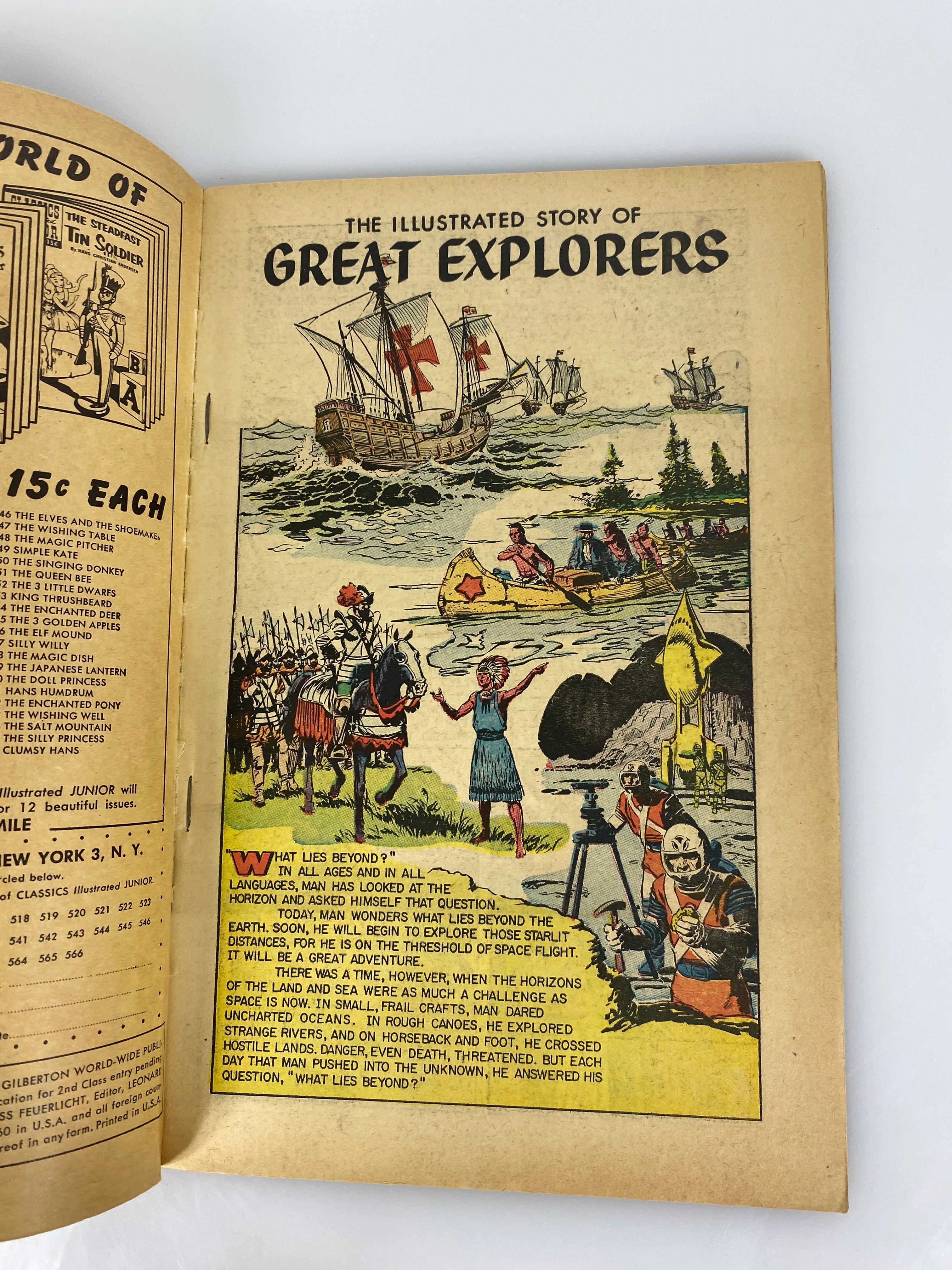 World Around Us: Great Explorers Number 23 1960 Classics Illustrated Comic