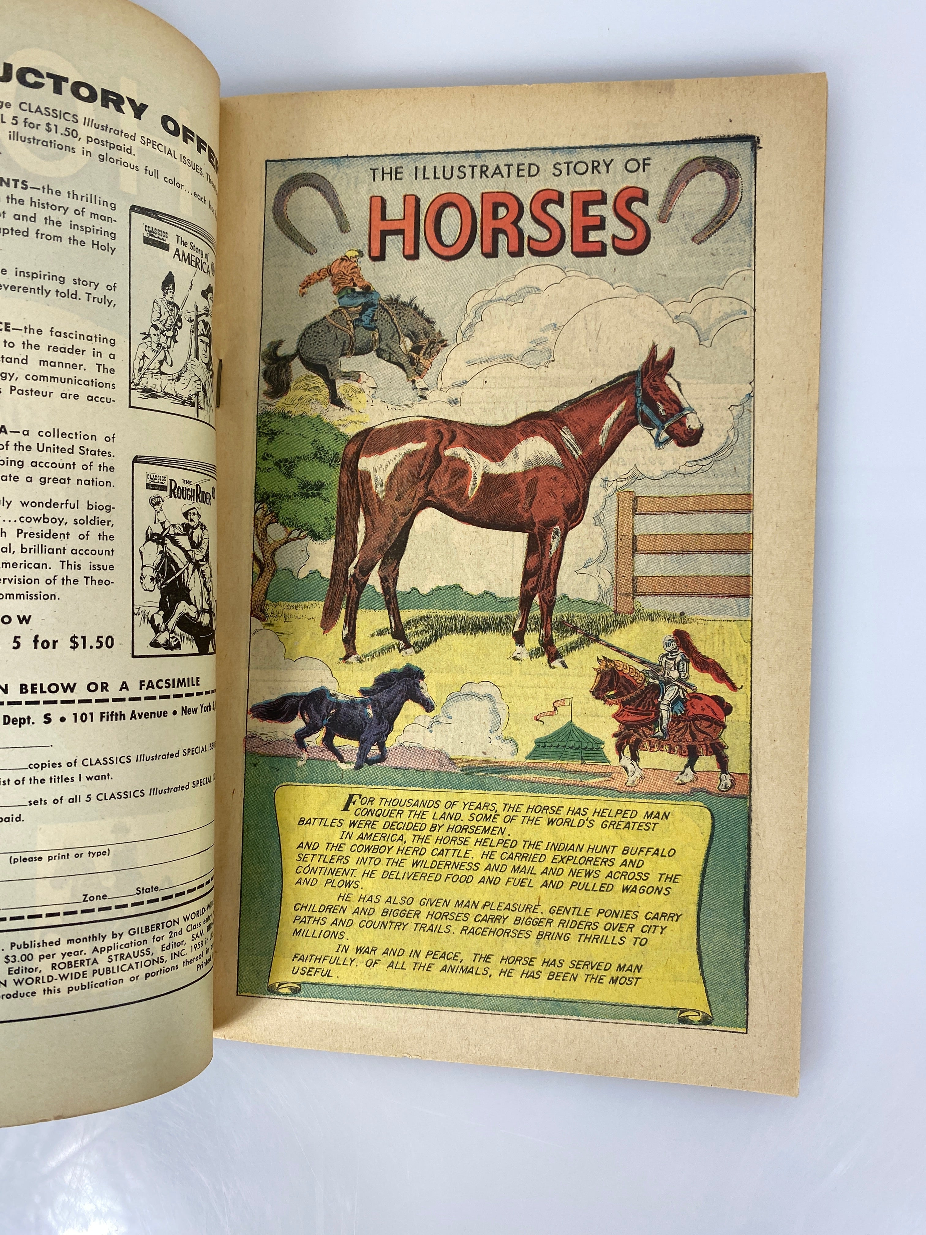 World Around Us: Horses Number 3 1958 Classics Illustrated