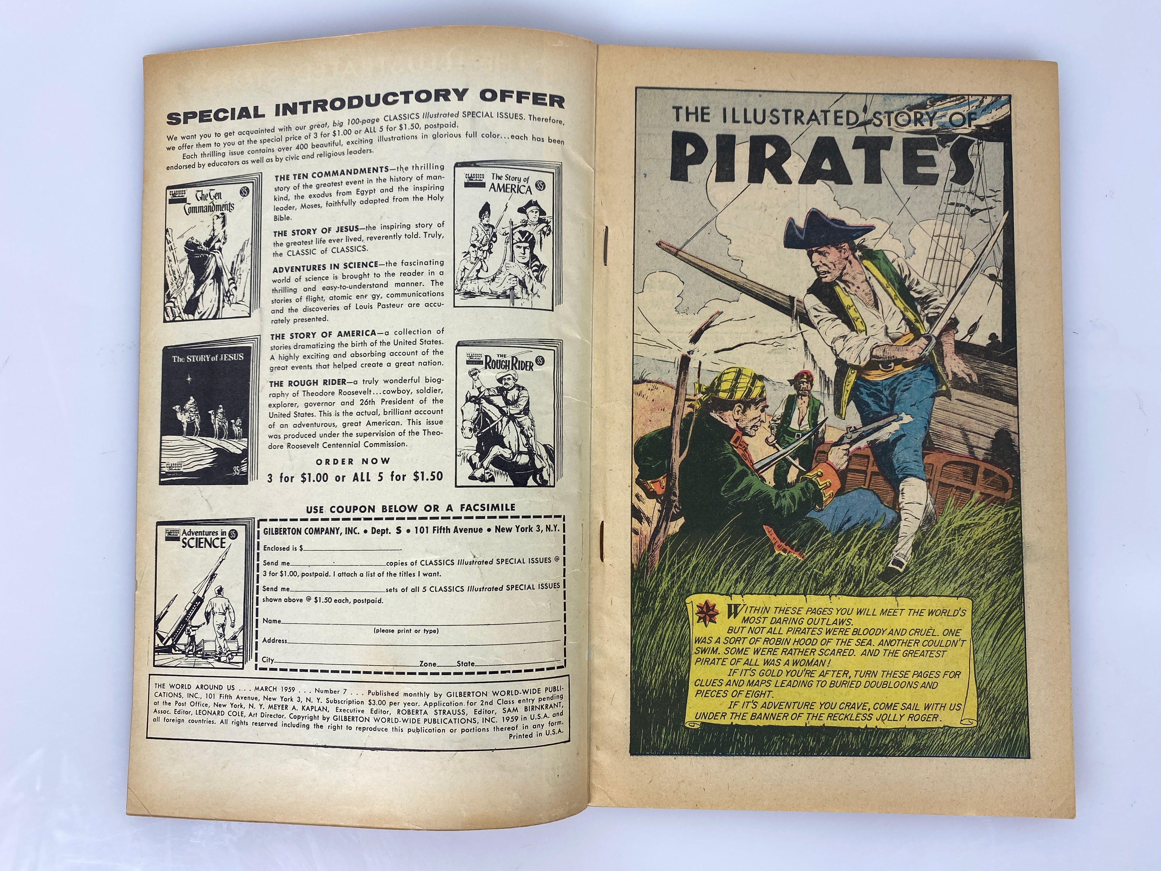 World Around Us: Pirates Number 7 1959 Classics Illustrated