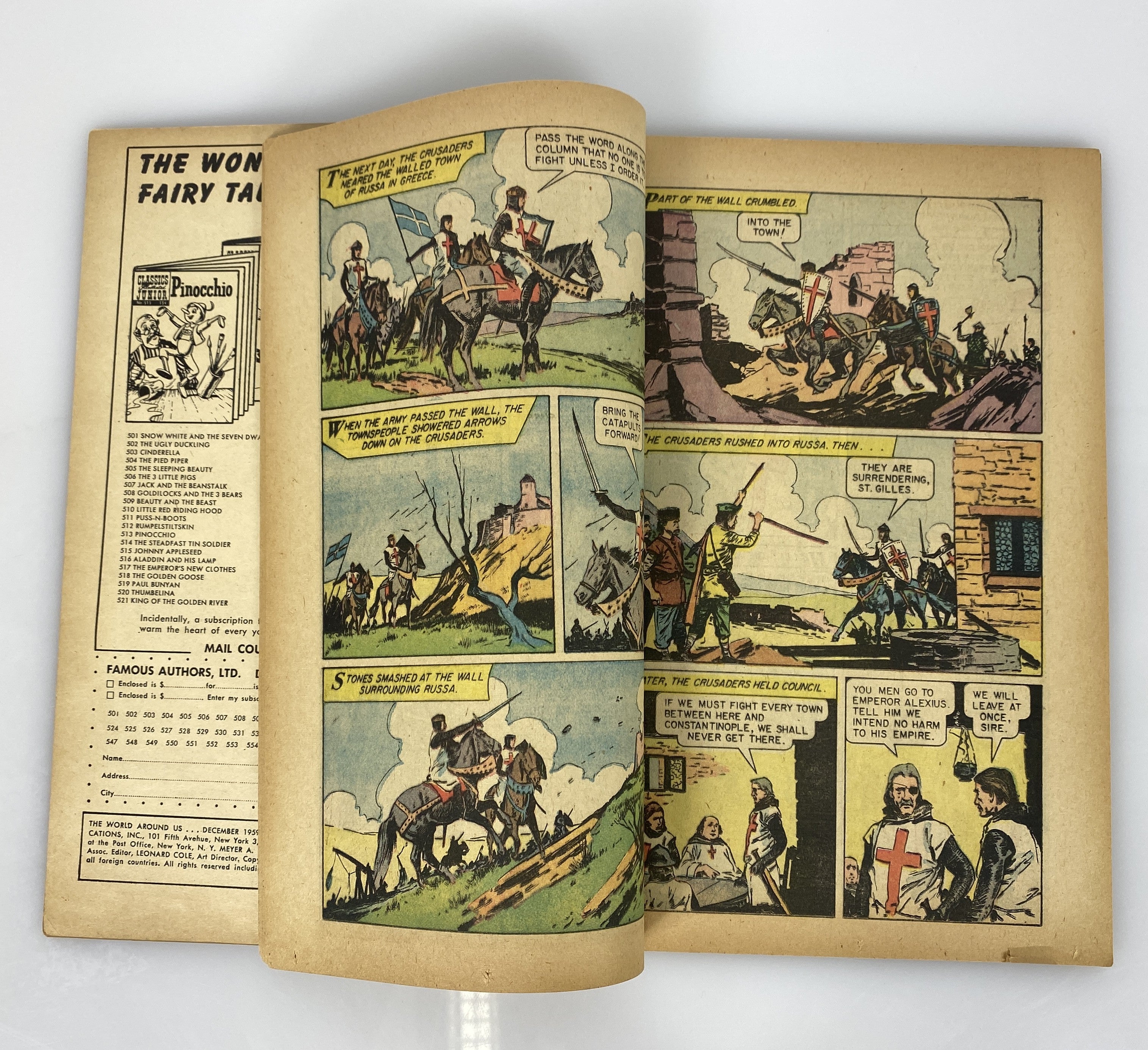 World Around Us: The Crusades Number 16 1959 Classics Illustrated