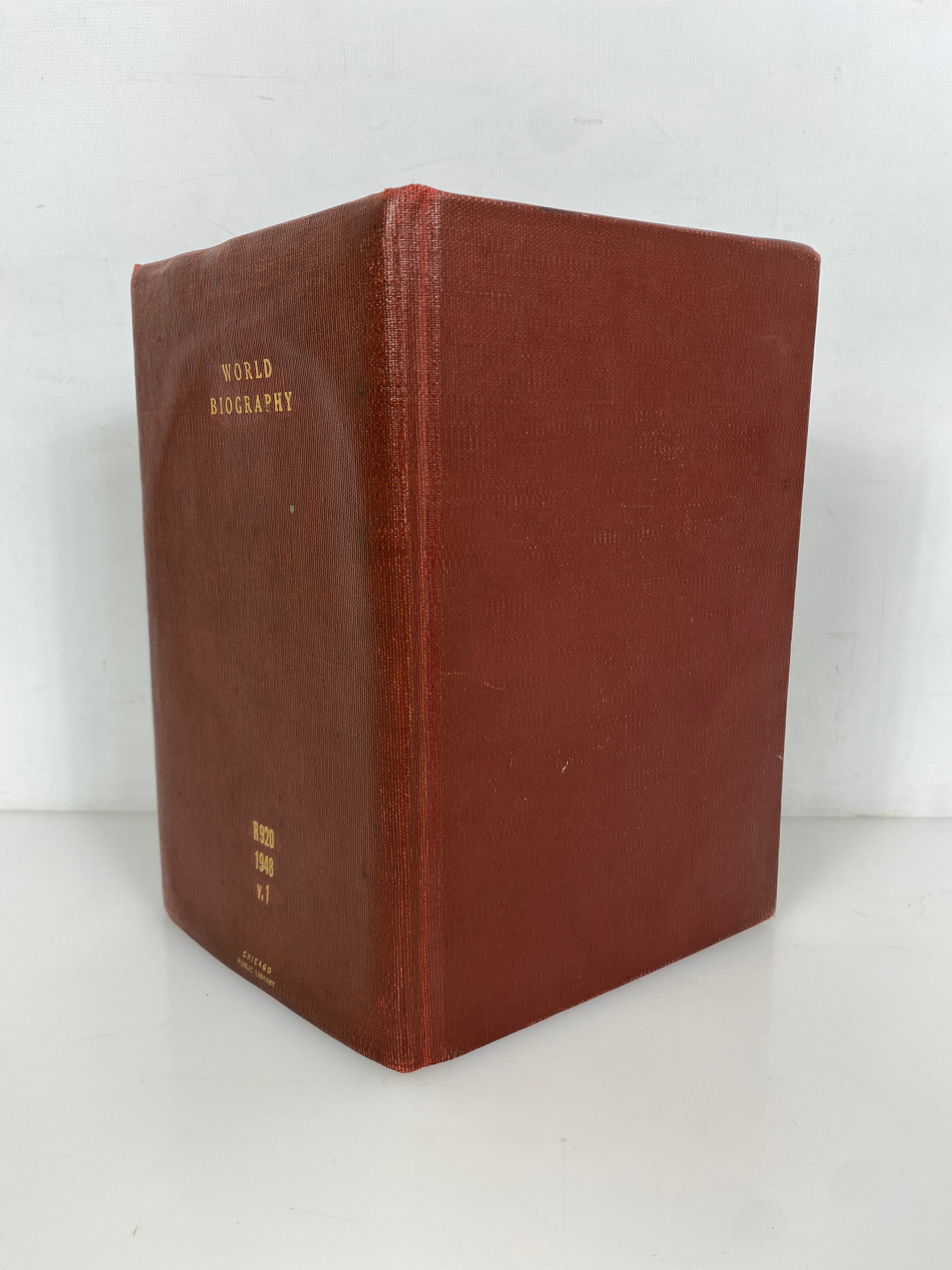 World Biography Vol 1 Fourth Edition 1948 Library Binding HC