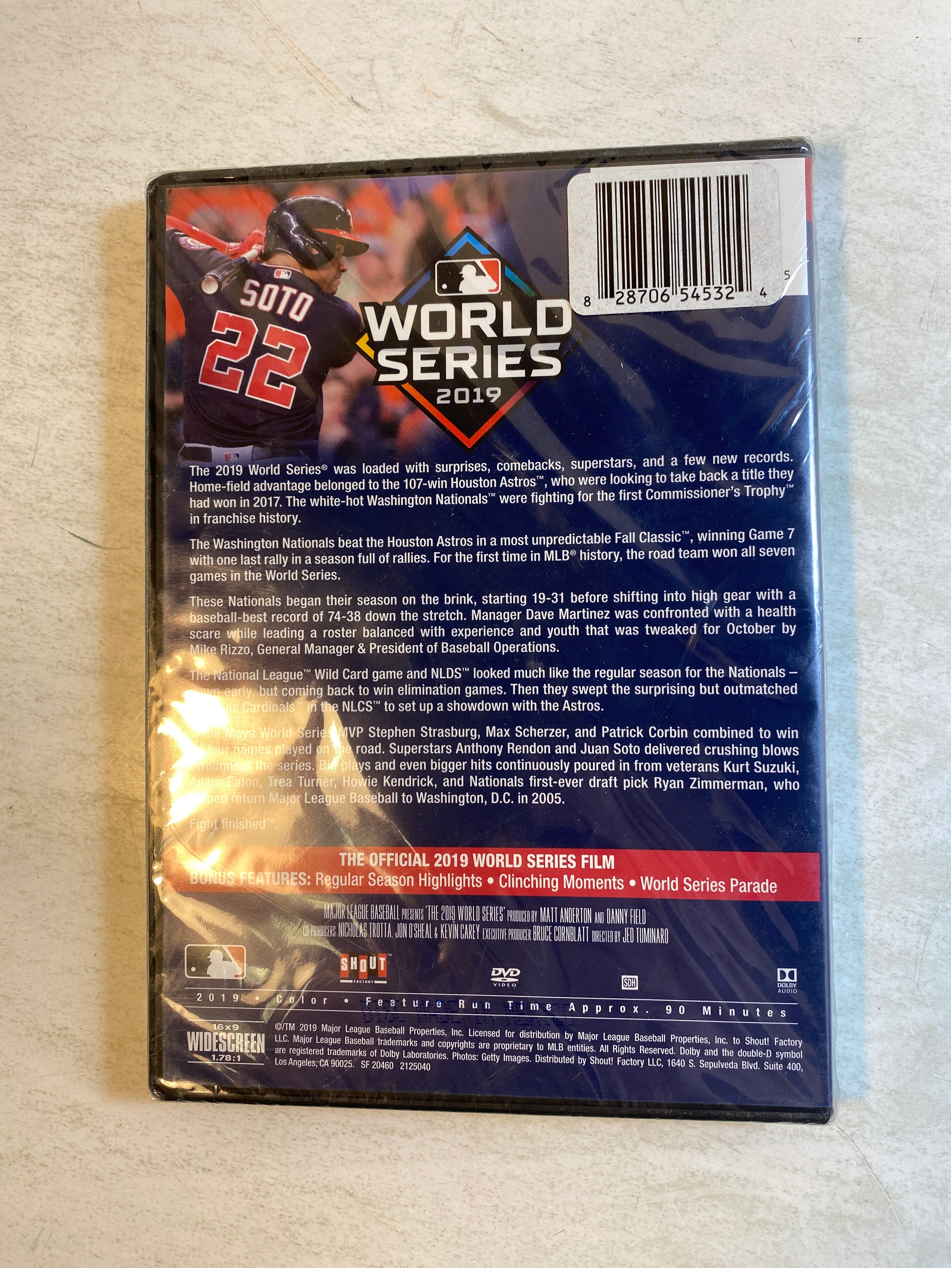World Series Champions 2019 Washington Nationals DVD *New*