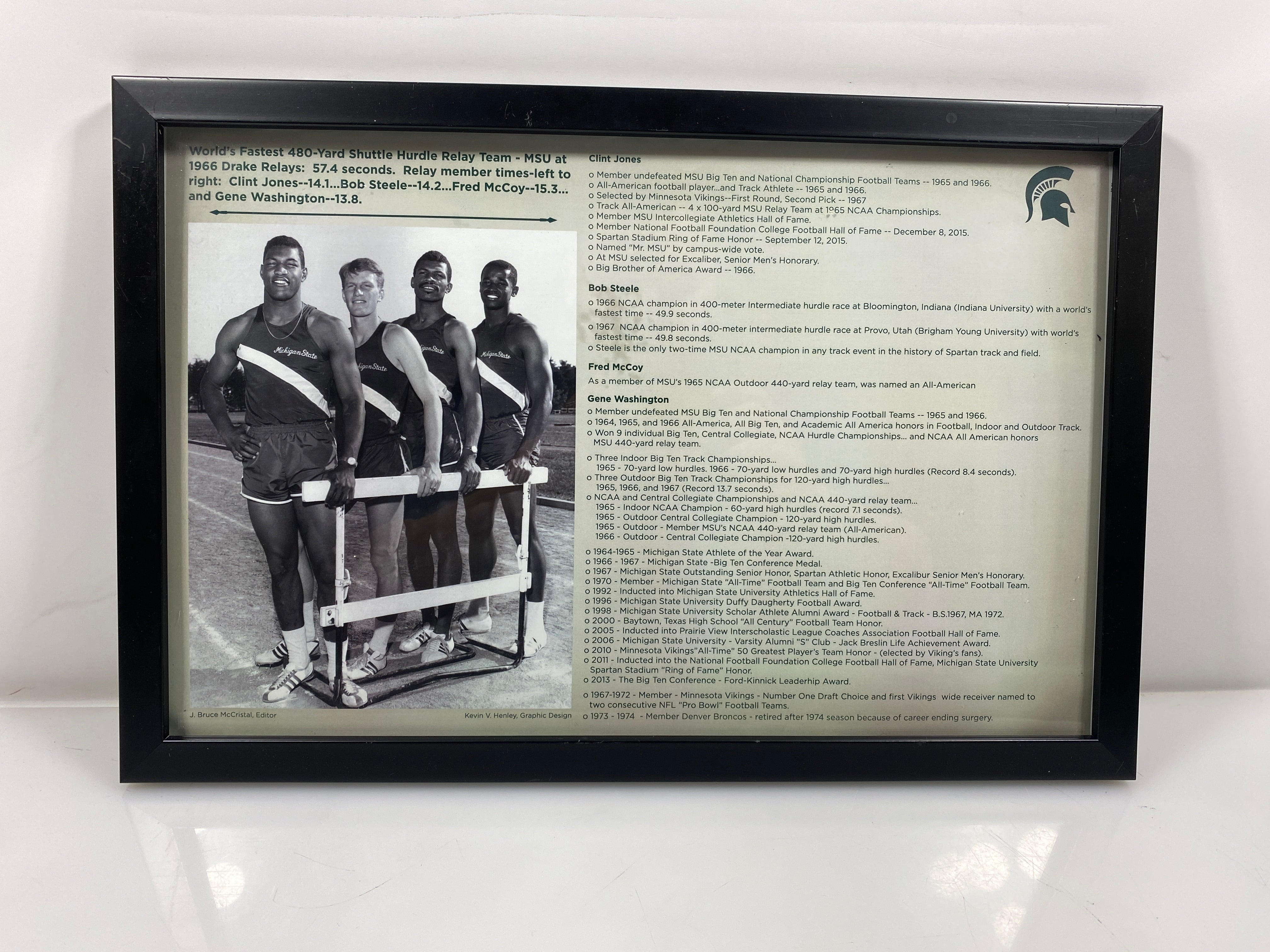 World's Fastest 480-Yard Shuttle Hurdle Relay Team - MSU at 1966 Drake Relays