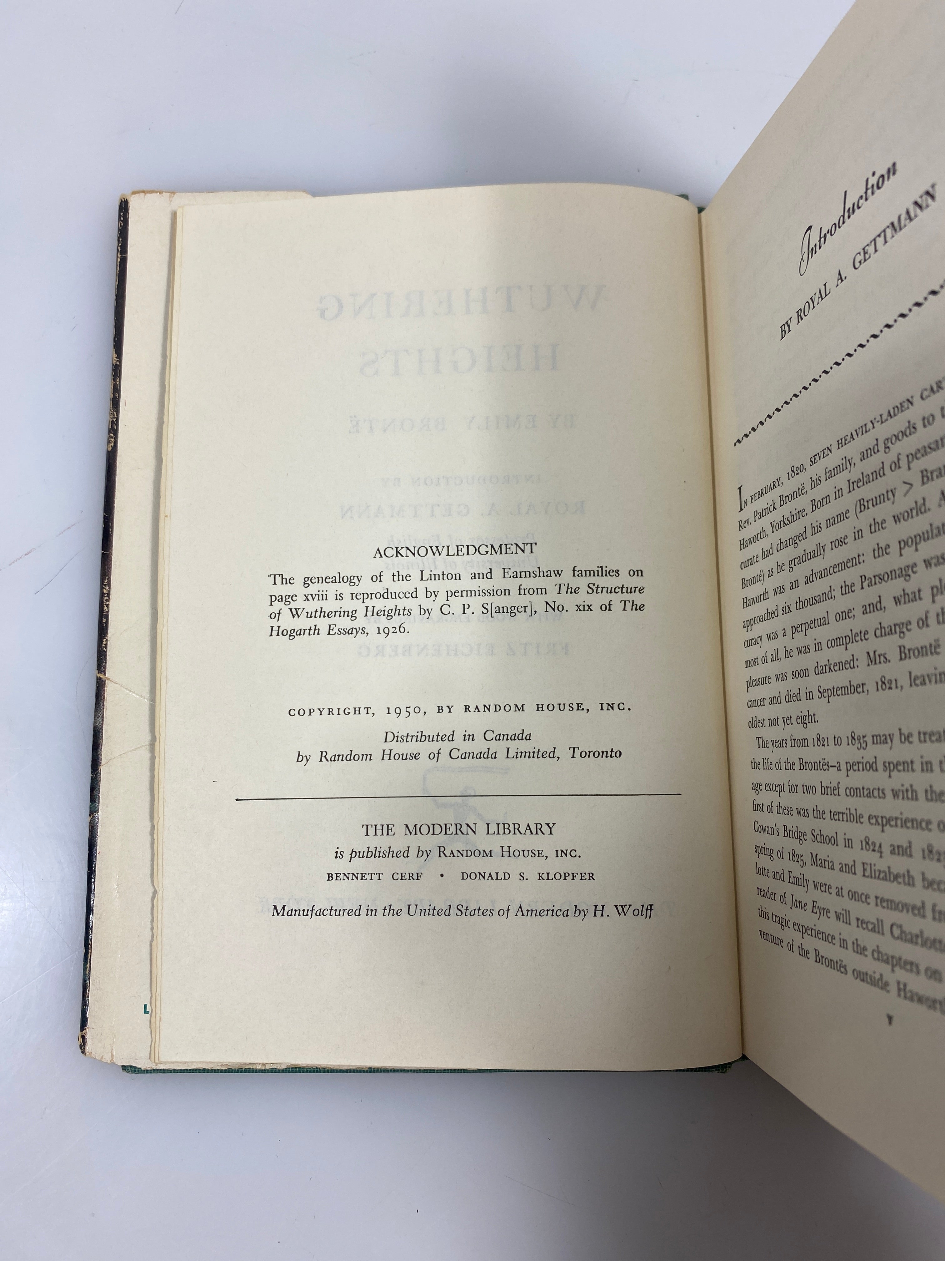 Wuthering heights by Emily Brontë Modern Library 1950 HCDJ