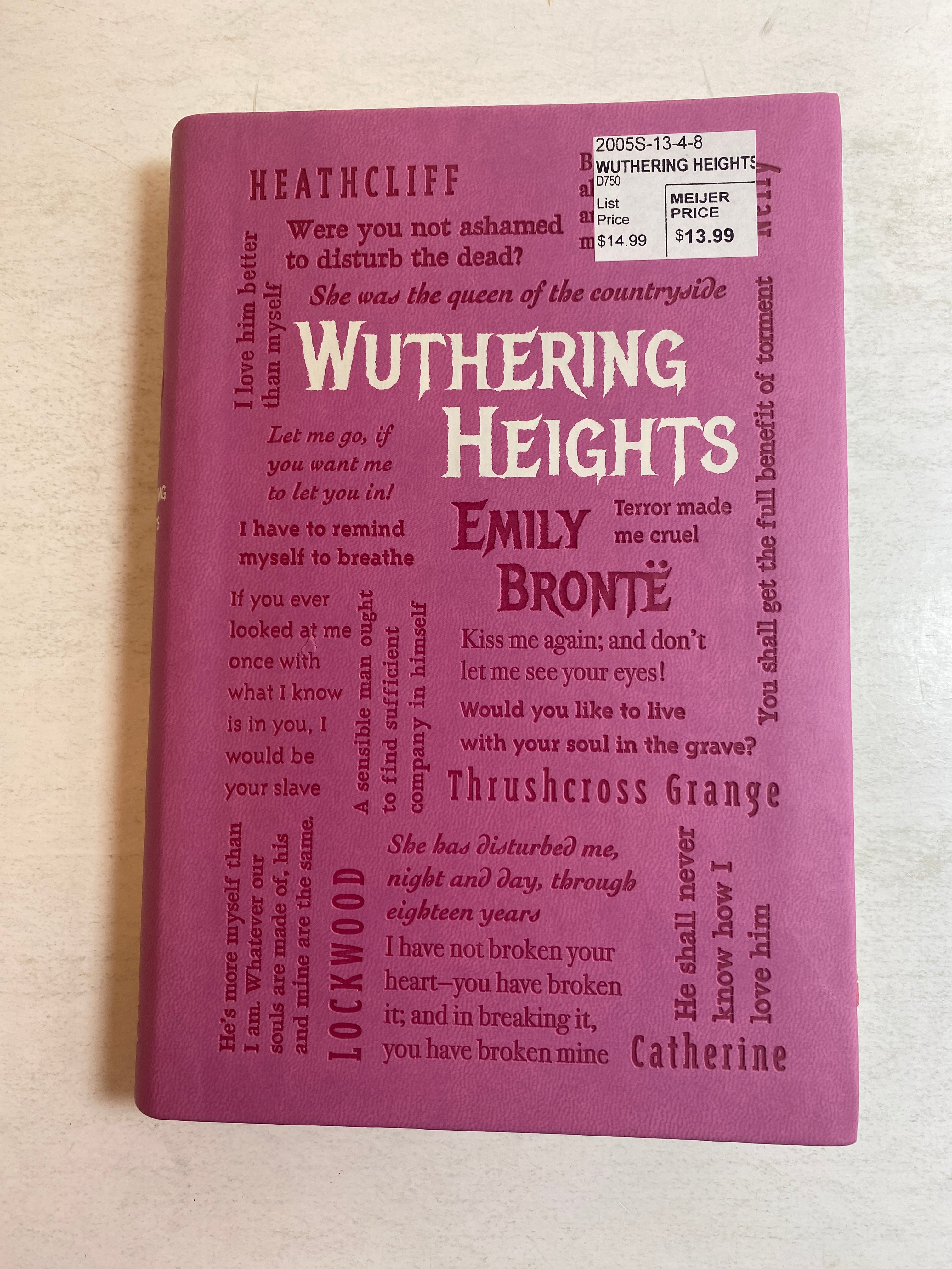 Wuthering Heights Emily Bronte SC Word Cloud Classics 2018