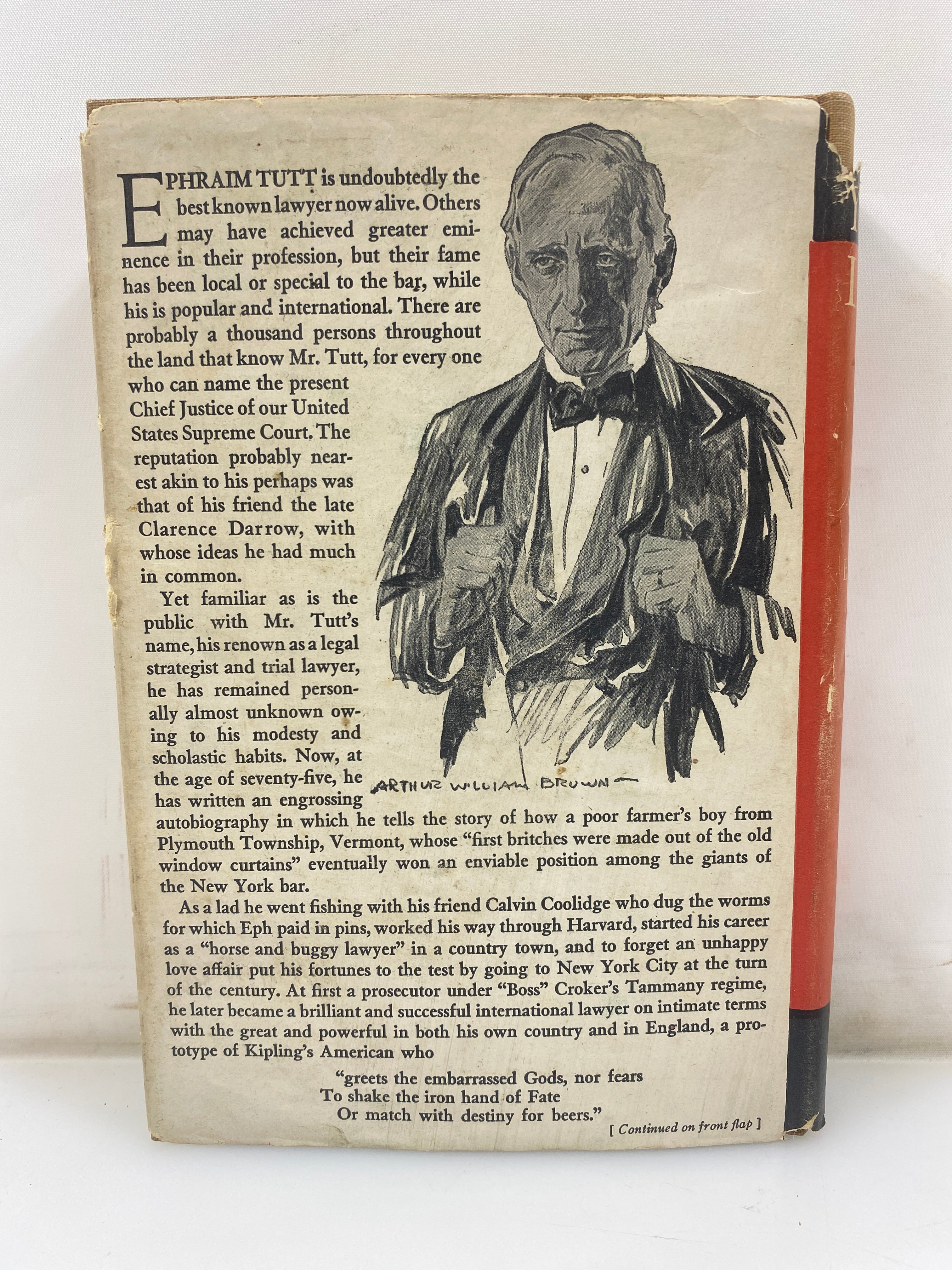 Yankee Lawyer Autobiography of Ephraim Tutt 1944 HCDJ