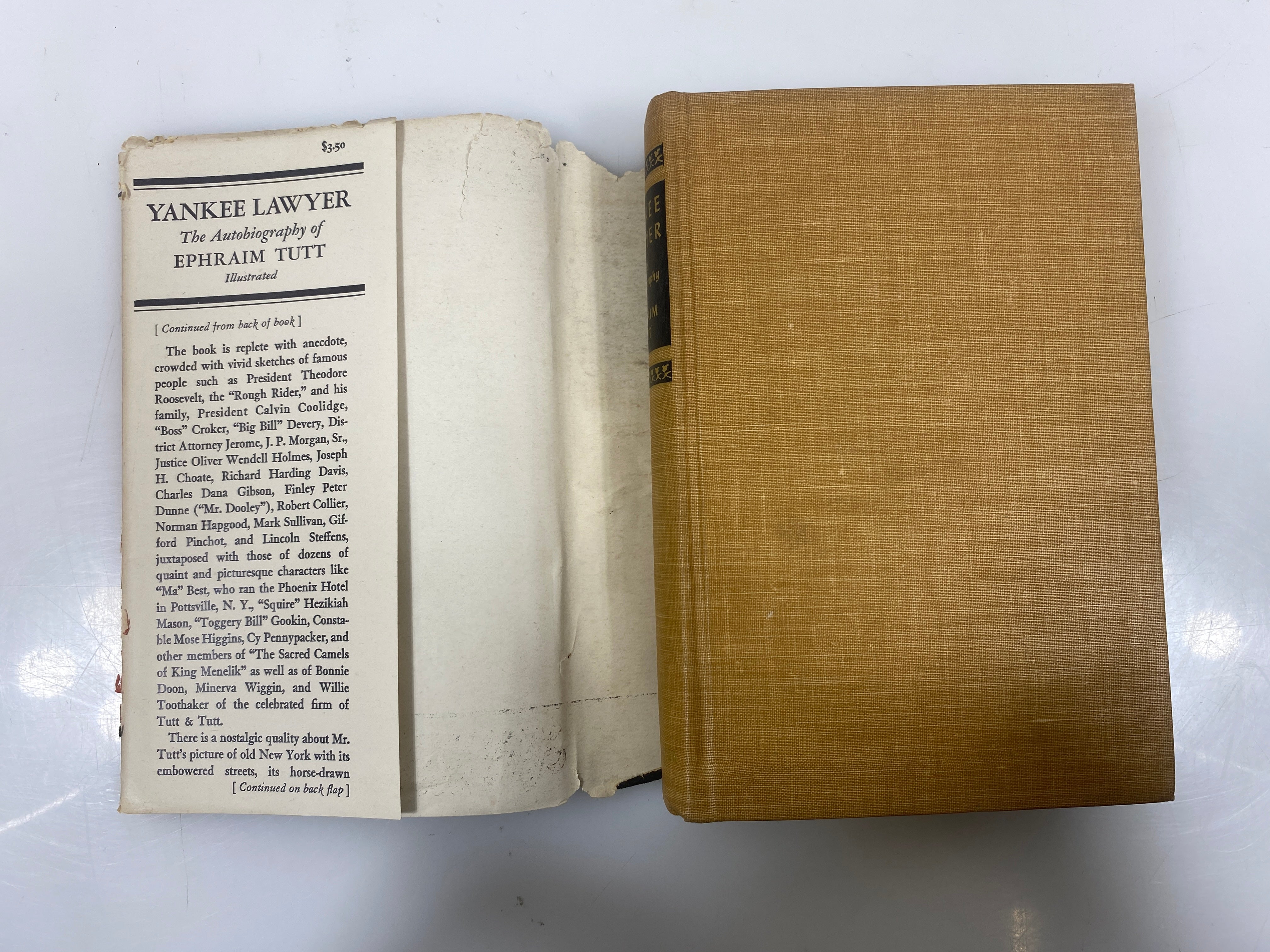 Yankee Lawyer Autobiography of Ephraim Tutt 1944 HCDJ