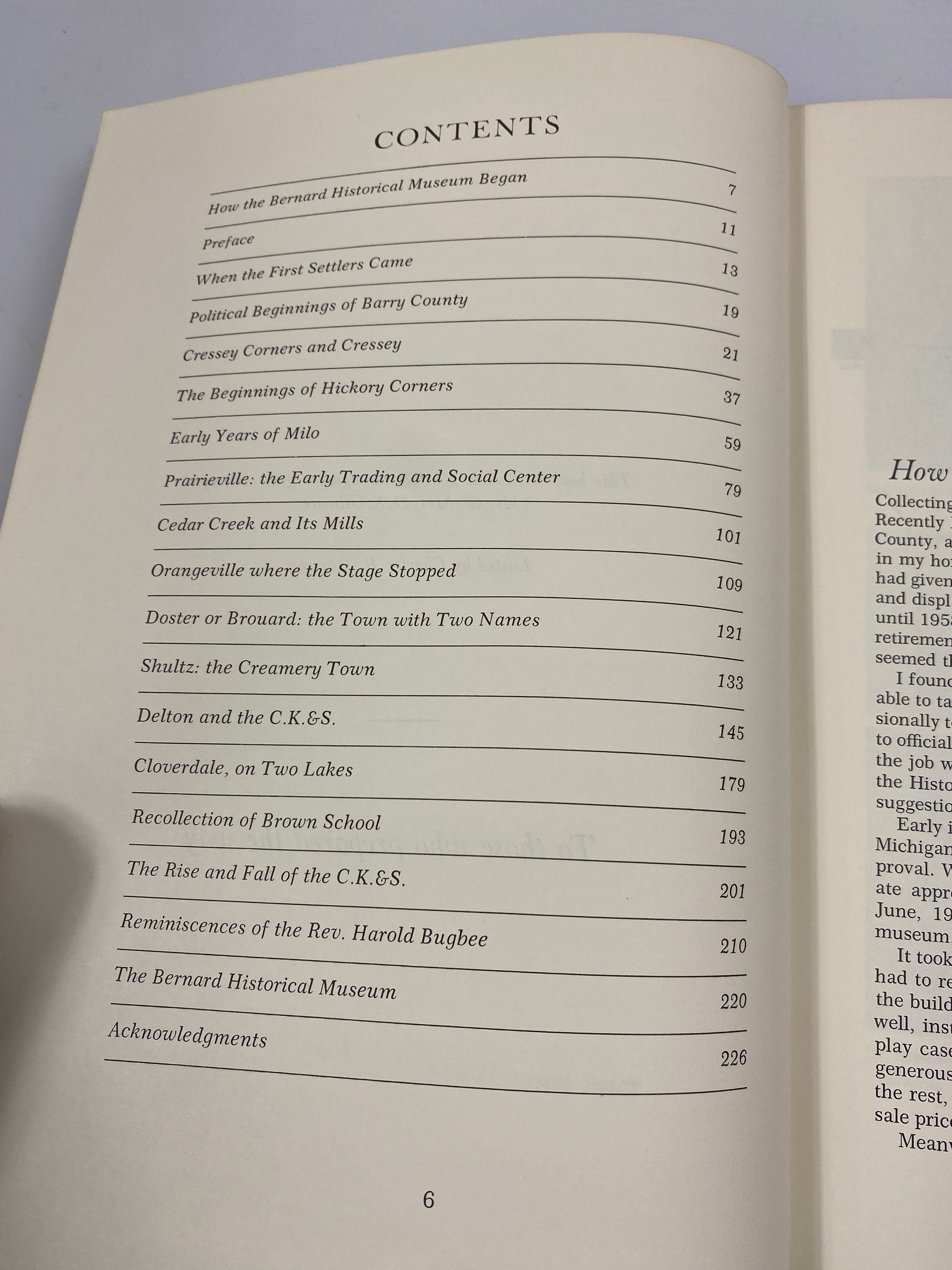 Years Gone By Bernard Michigan Historical Society HC 1967