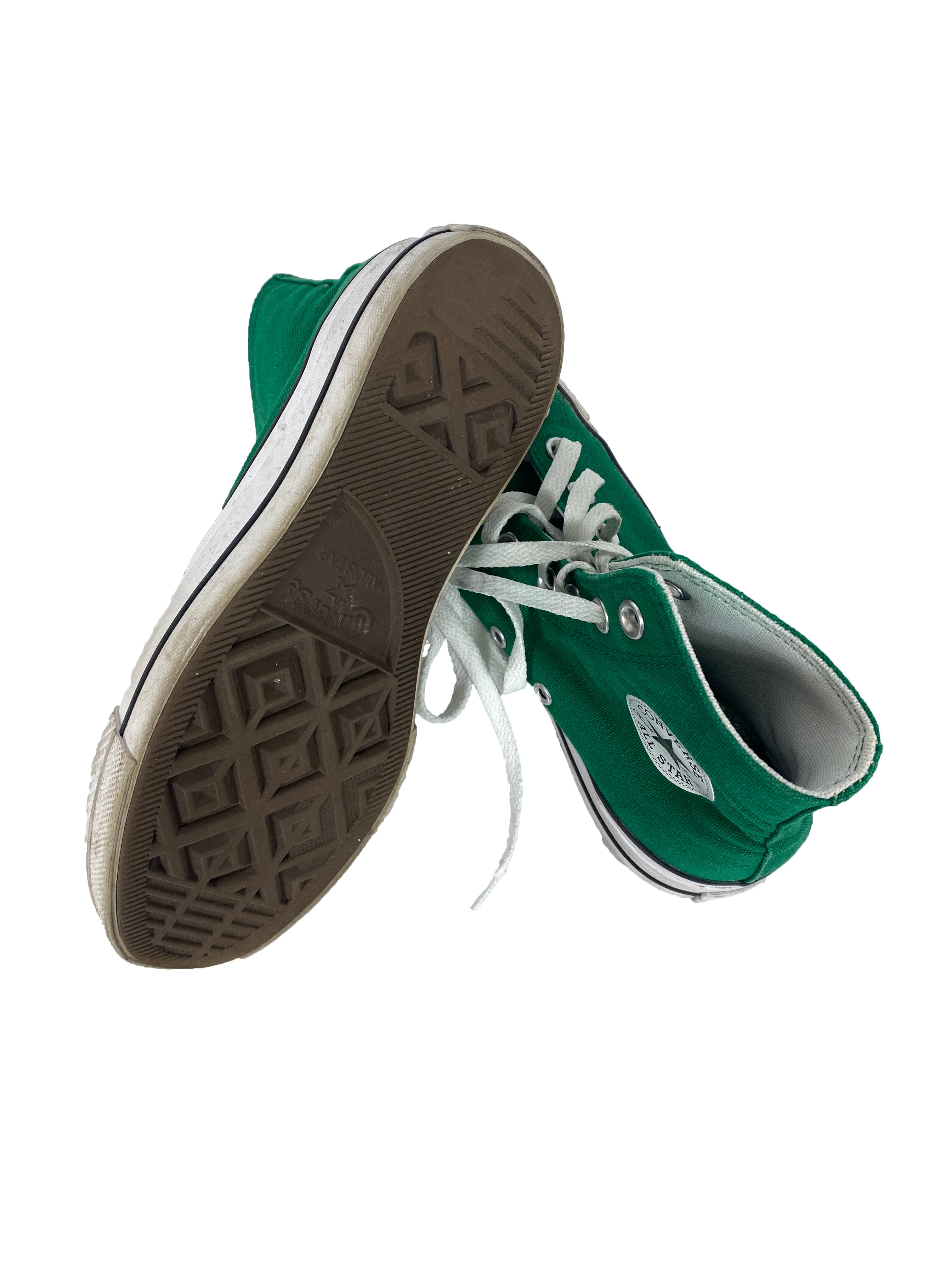 YOU Converse Classic Green Platform Chuck Taylors Women's Size 6