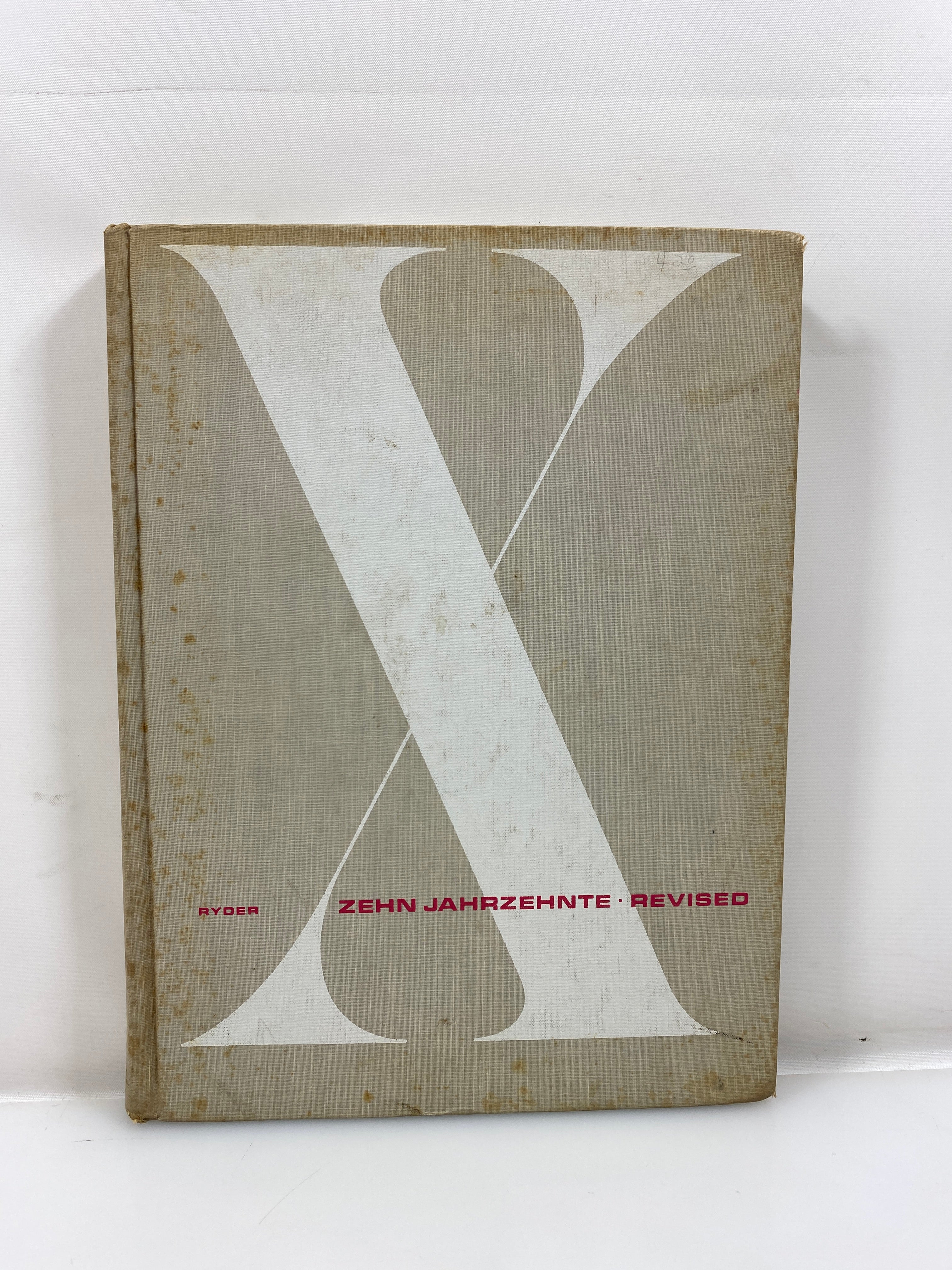Zehn Jahrzehnte Revised 1870-1970 by Ryder 1966 HC