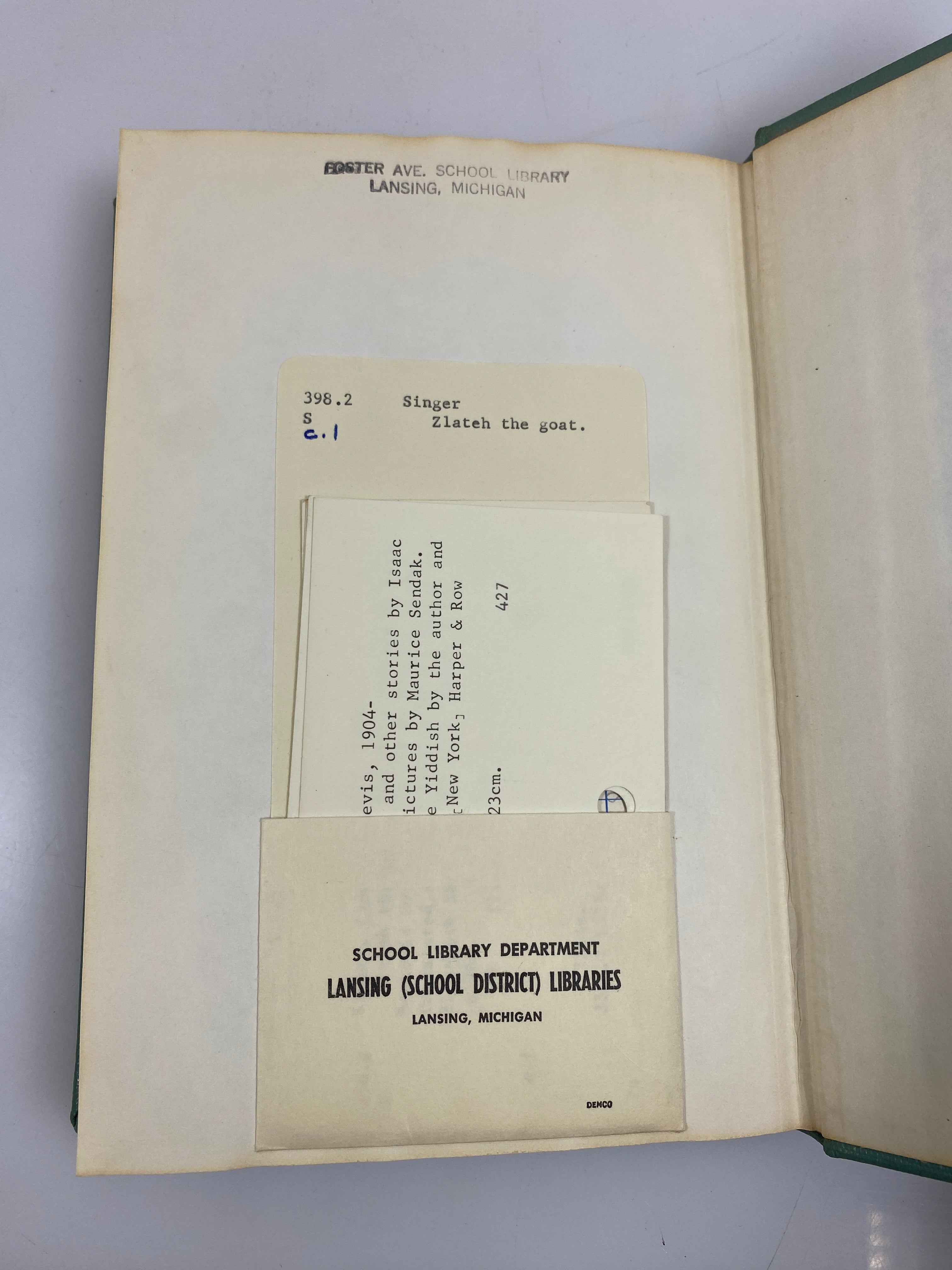 Zlateh the Goat & Other Stories by Singer Ex-Library 1966 HC