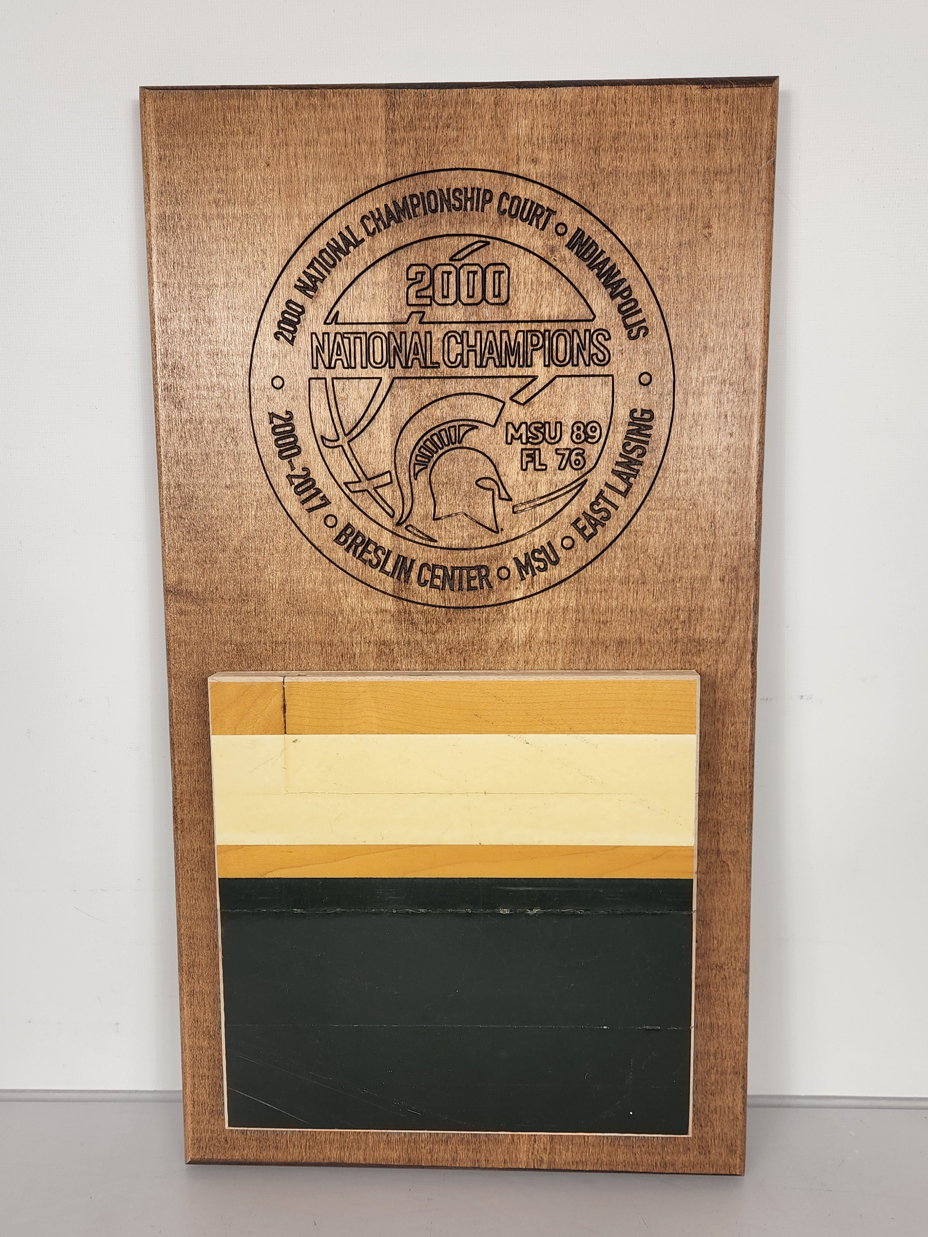 2000 Men's Basketball Championship Floor Vertical Commemorative Plaque
