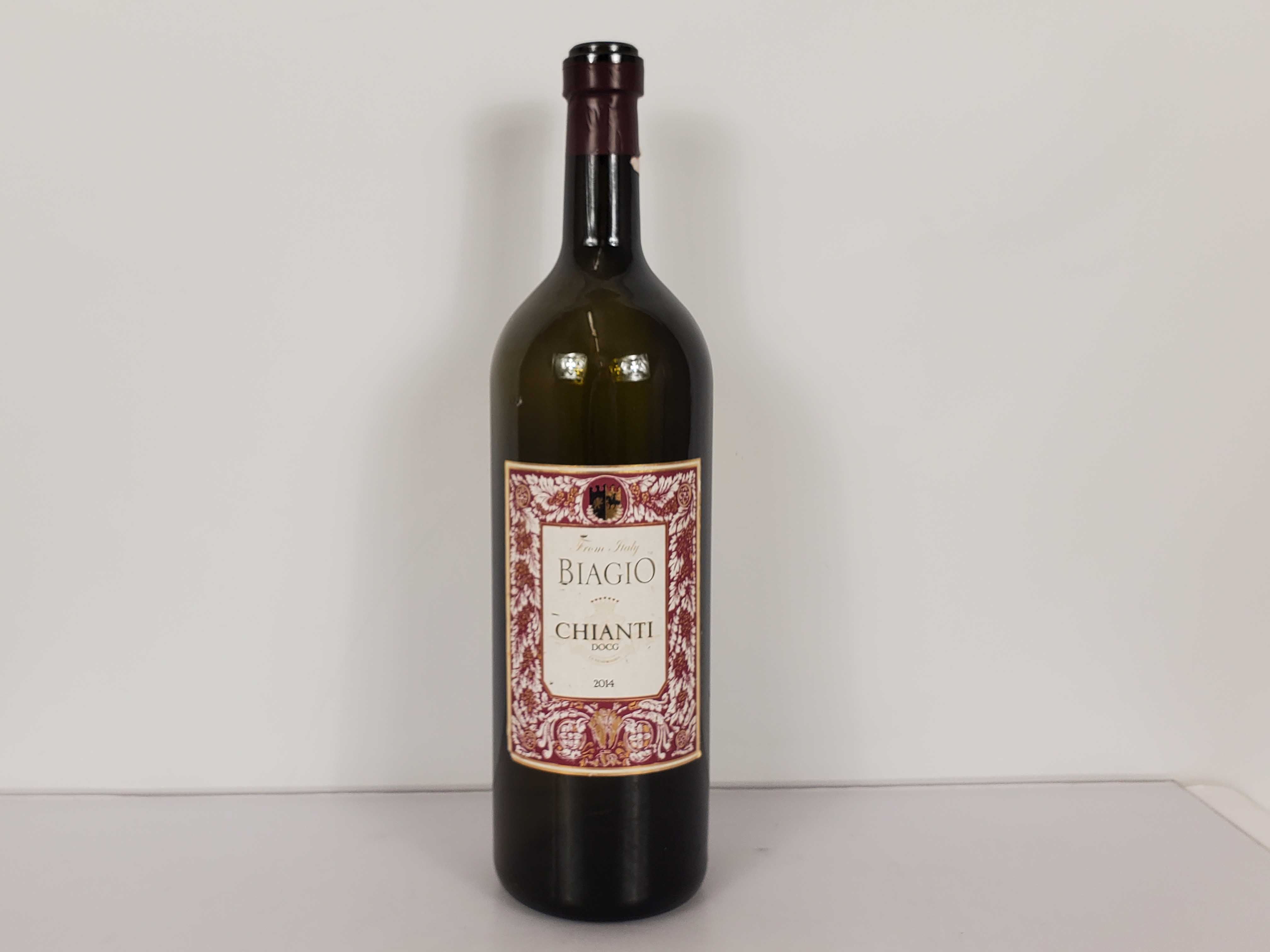 Empty Biagio Chianti DOCG 3L Double Magnum Wine Bottle