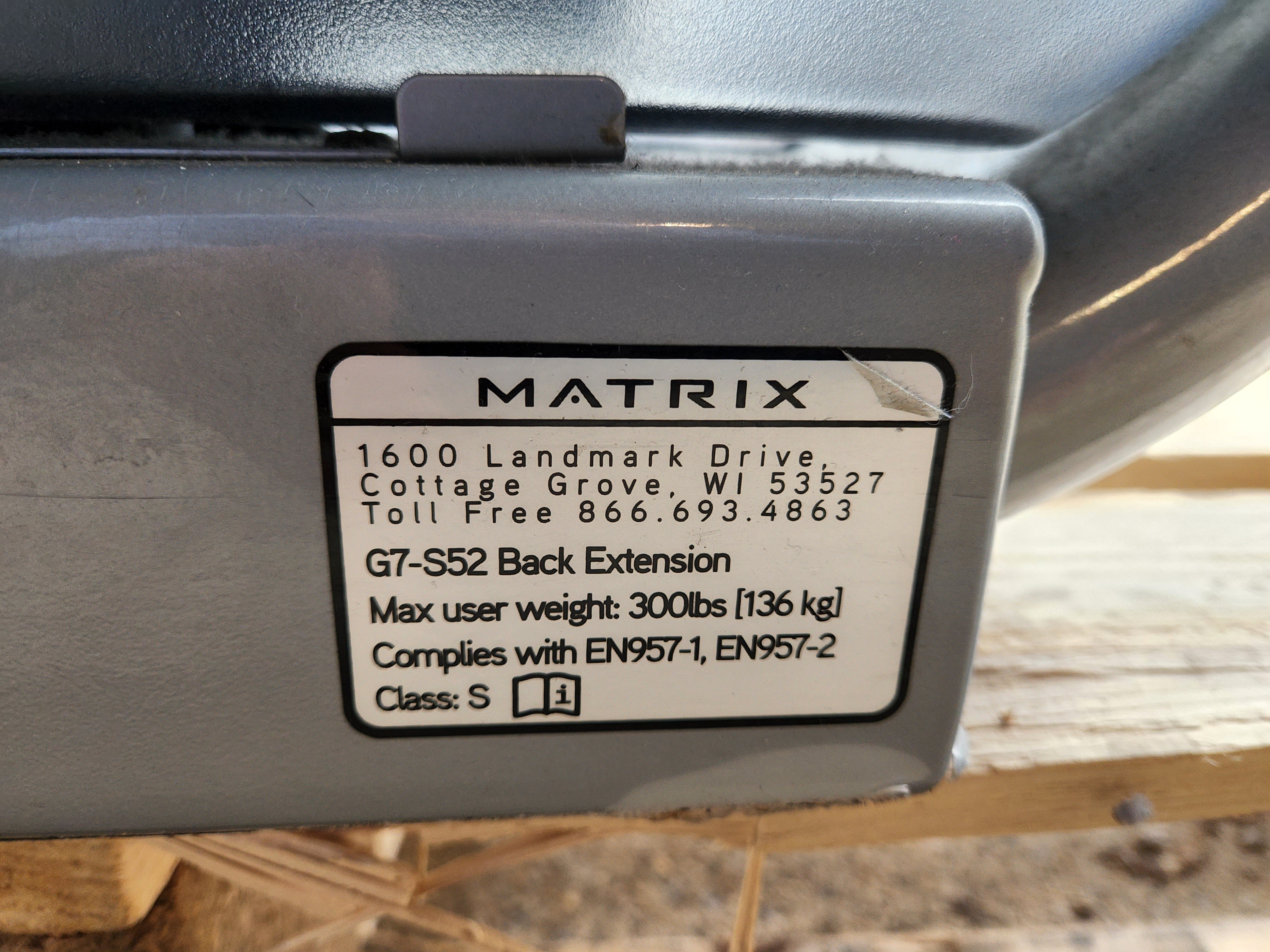 Matrix G7-S52 Back Extension Machine