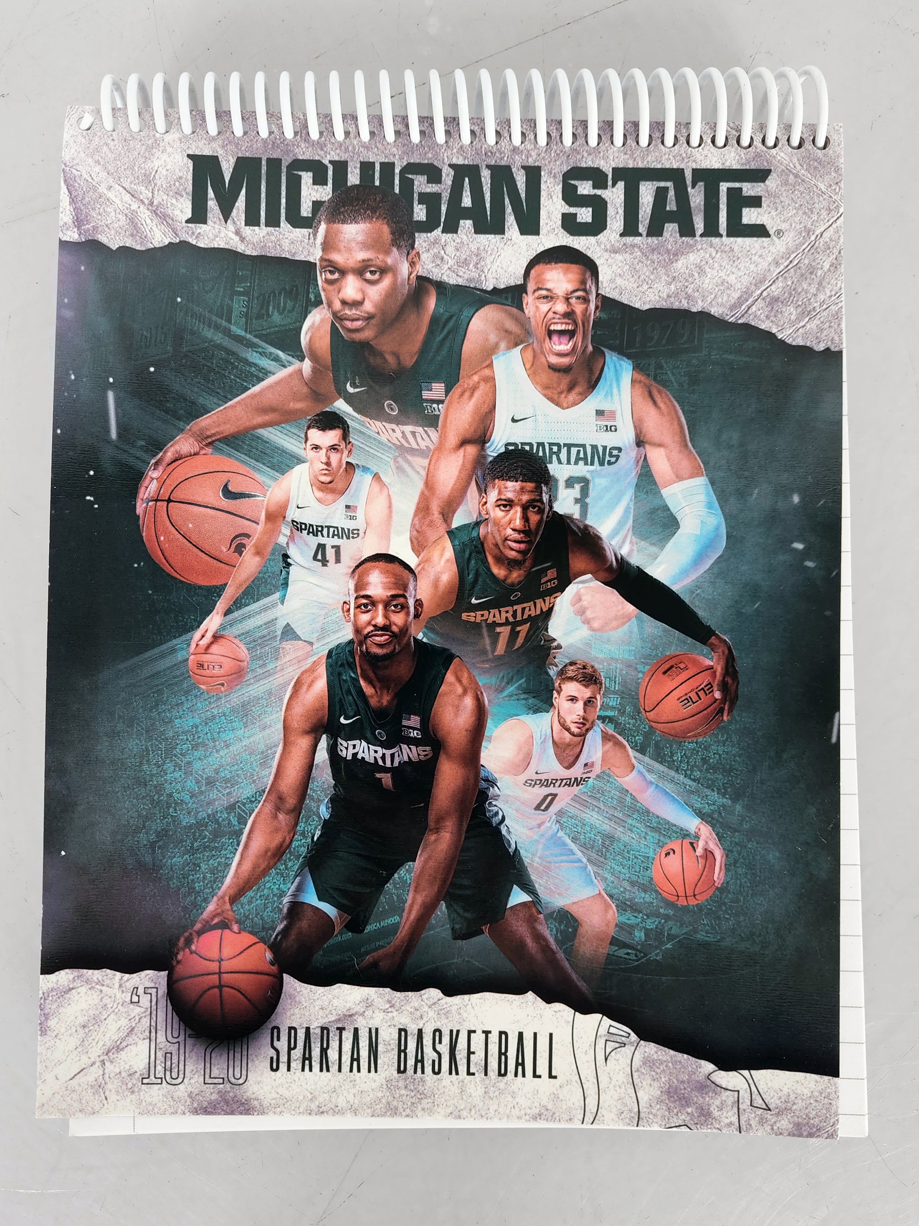 2019-2020 Michigan State Spartan Basketball Spiral Notebook