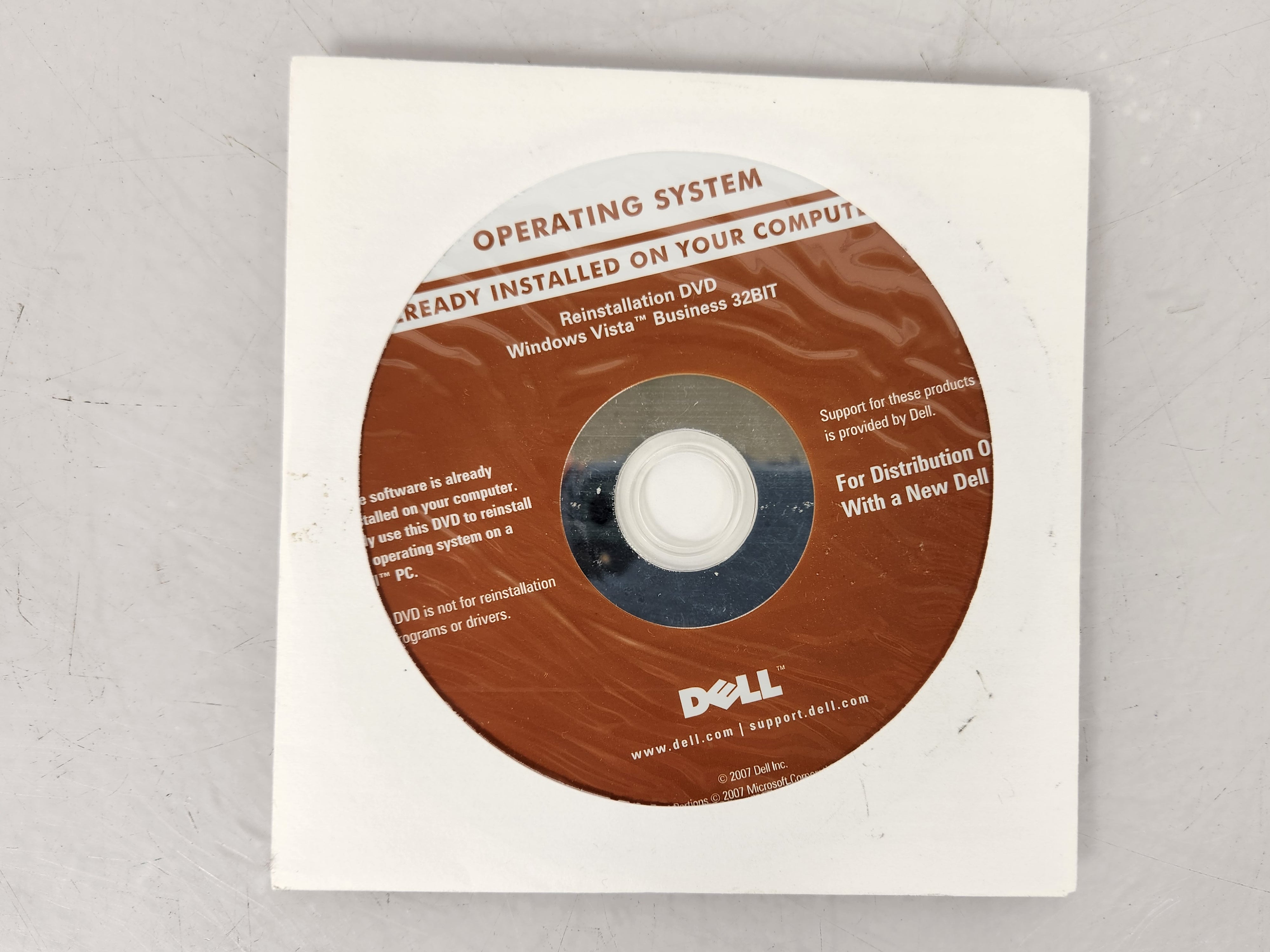 Windows Vista Business 32-Bit Re-Installation DVD