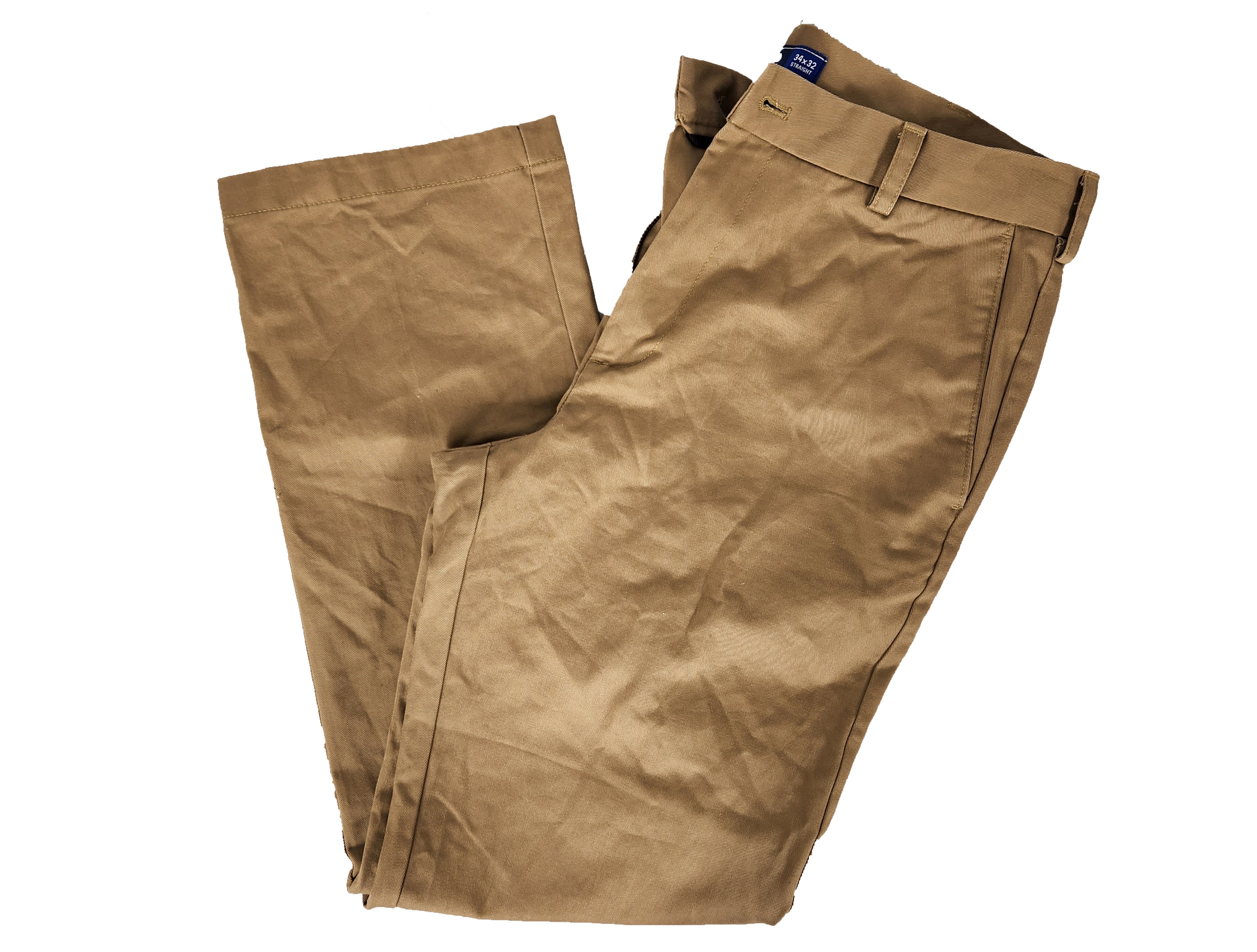 Izod Tan Straight Fit Cotton Chino Pants Men's Size 34x32