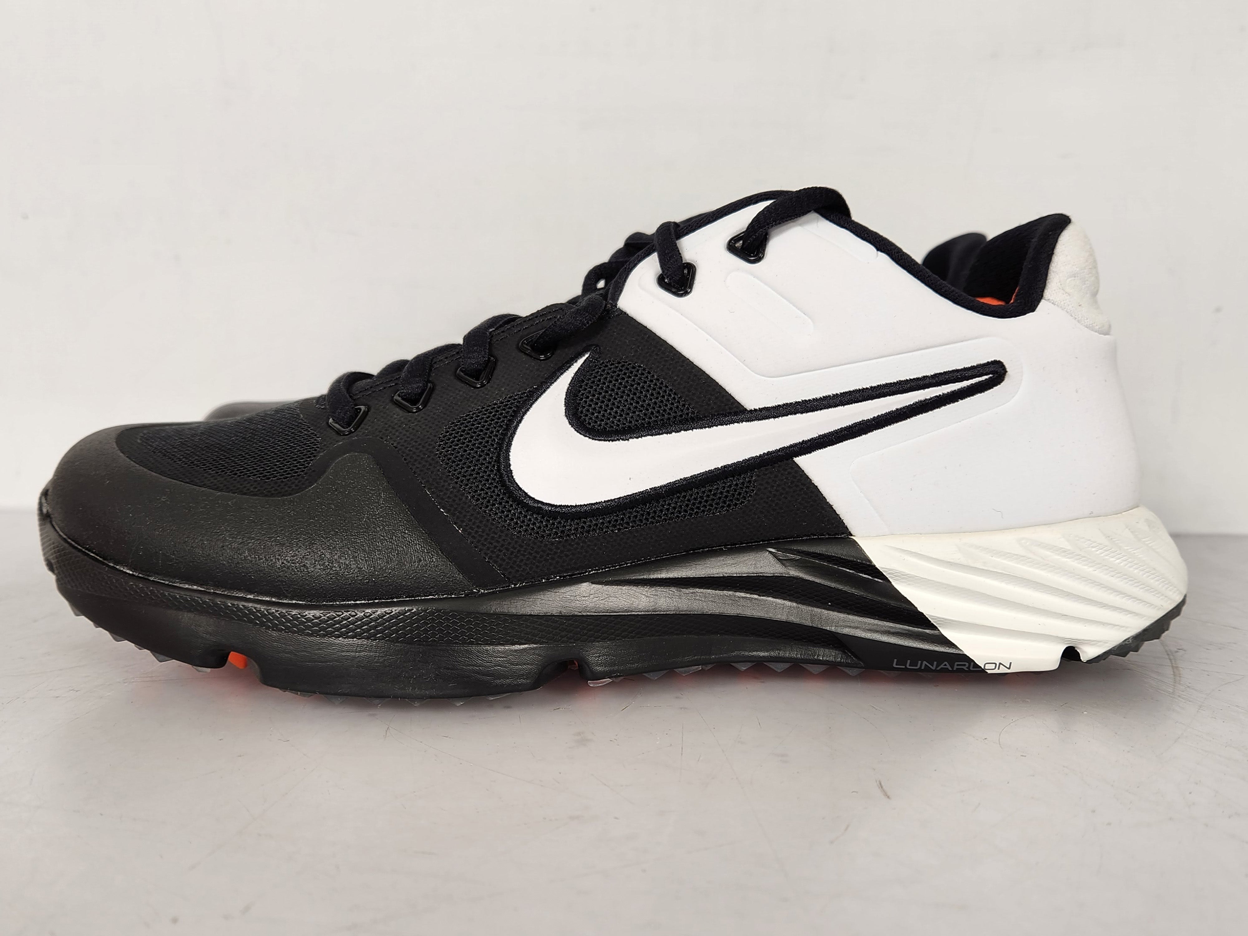 Nike Black/White Alpha Huarache Elite 2 Turf Baseball Shoes Men's Size 8 / Women's Size 9.5