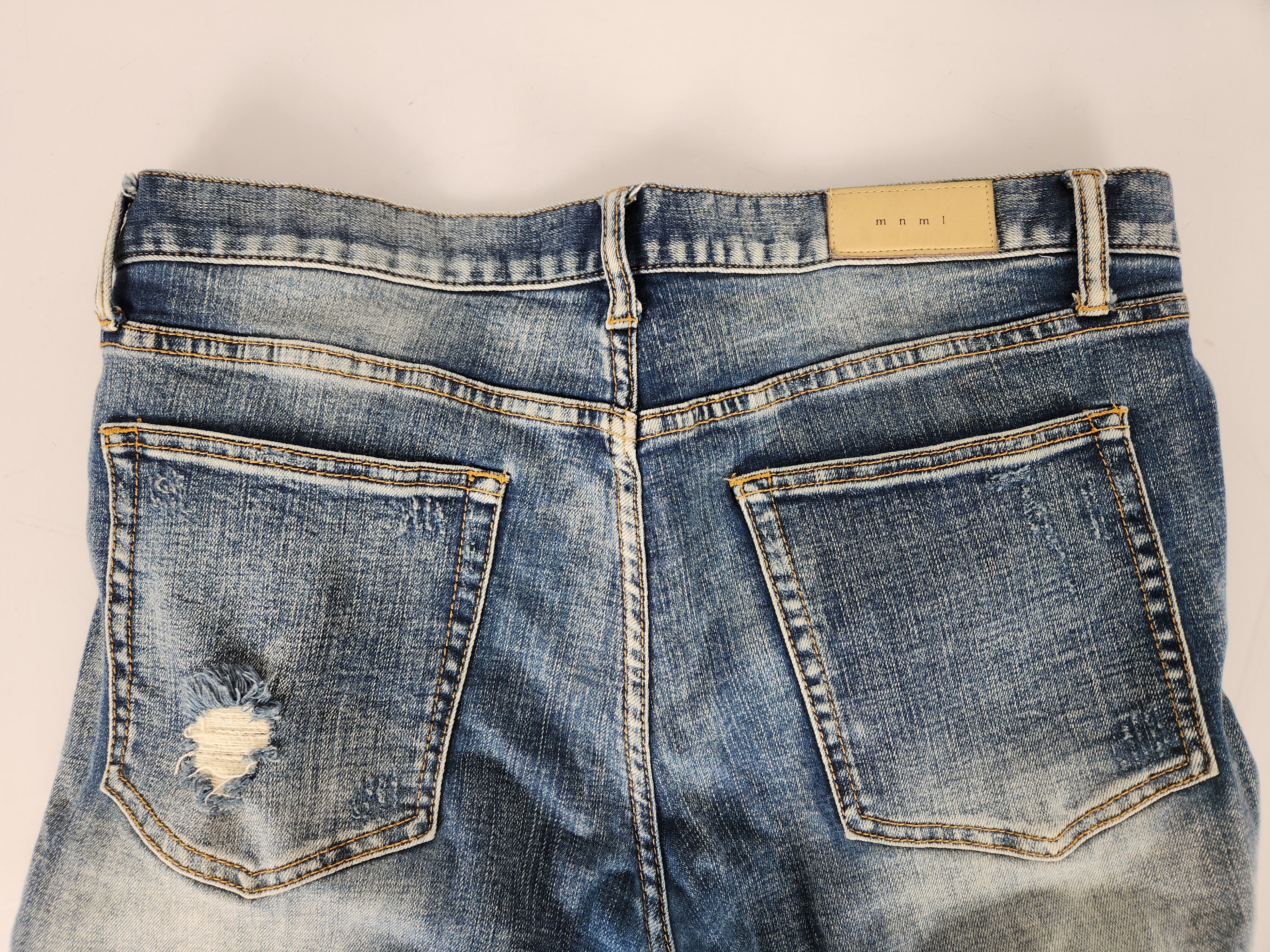 MNMI Distressed Denim Jeans Men's Size 36x33
