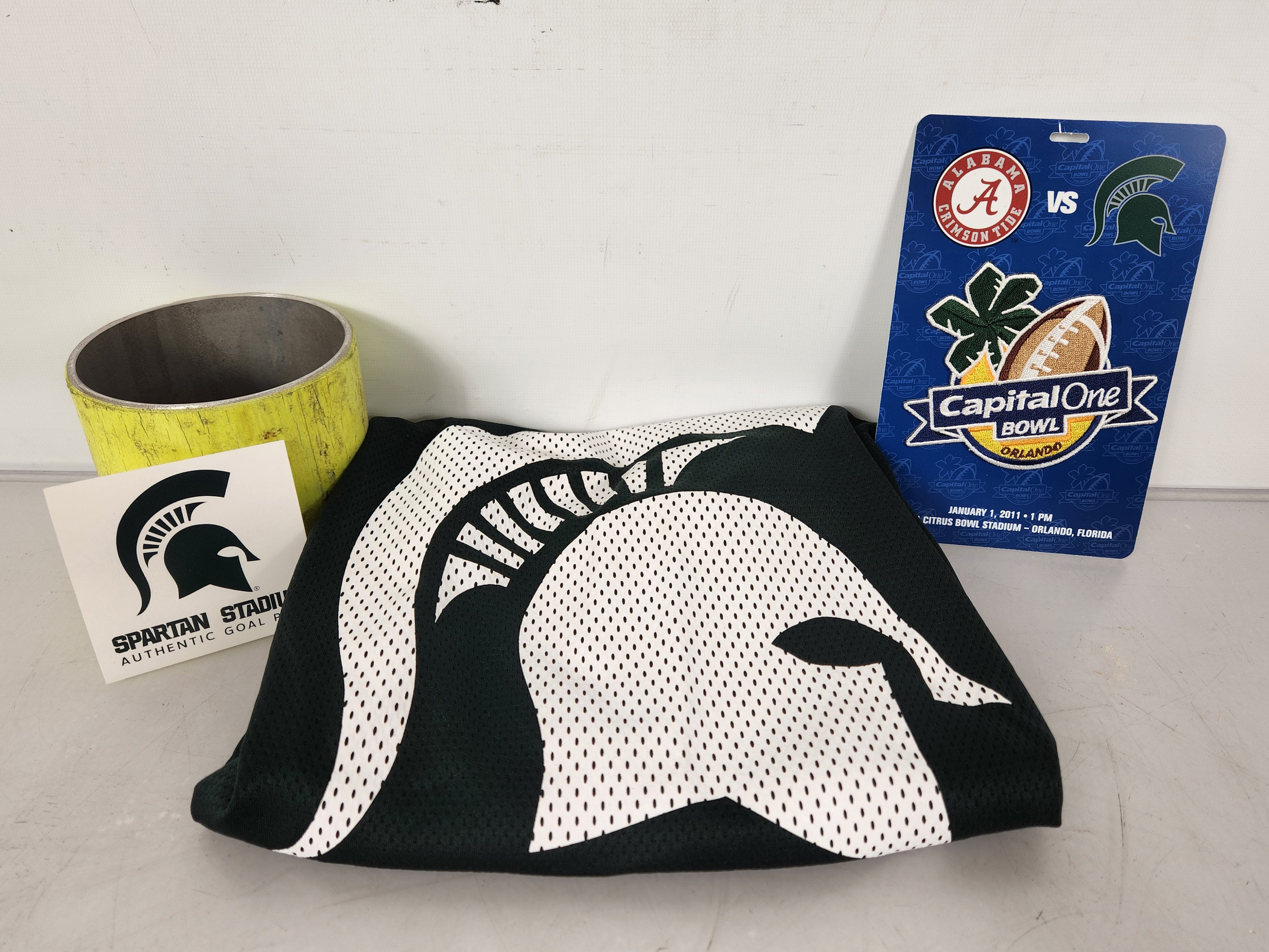 Bundle #43 Goal Post Cup with Men's Long Sleeve T-Shirt Size XS and Capital One Bowl Patch