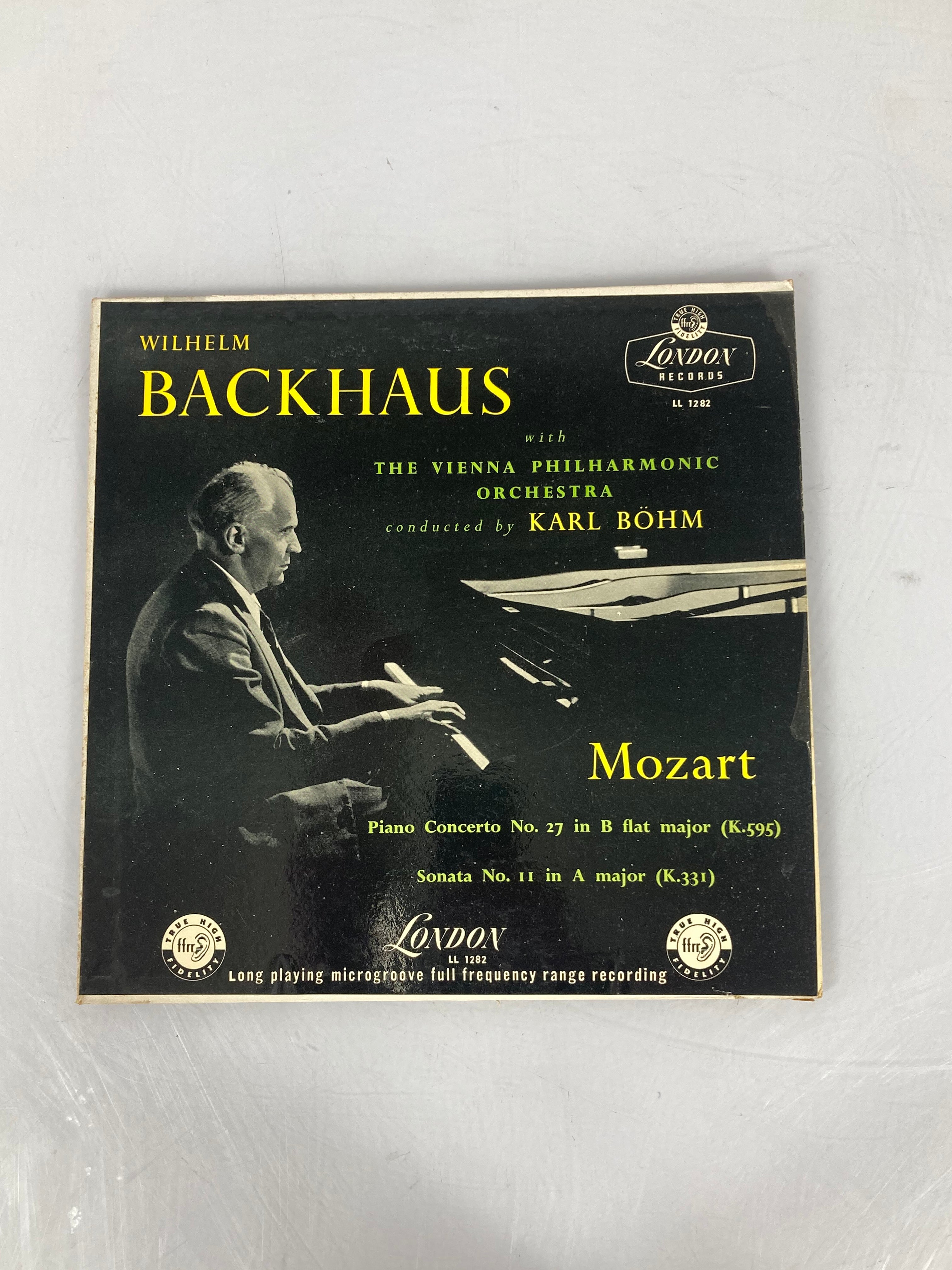 Wilhelm Backhaus with The Vienna Philharmonic Orchestra Conducted by Karl Bohm - Piano Concerto No. 27 In B Flat Major (K.595) / Sonata No. 11 In A Major (K.331) LP Record