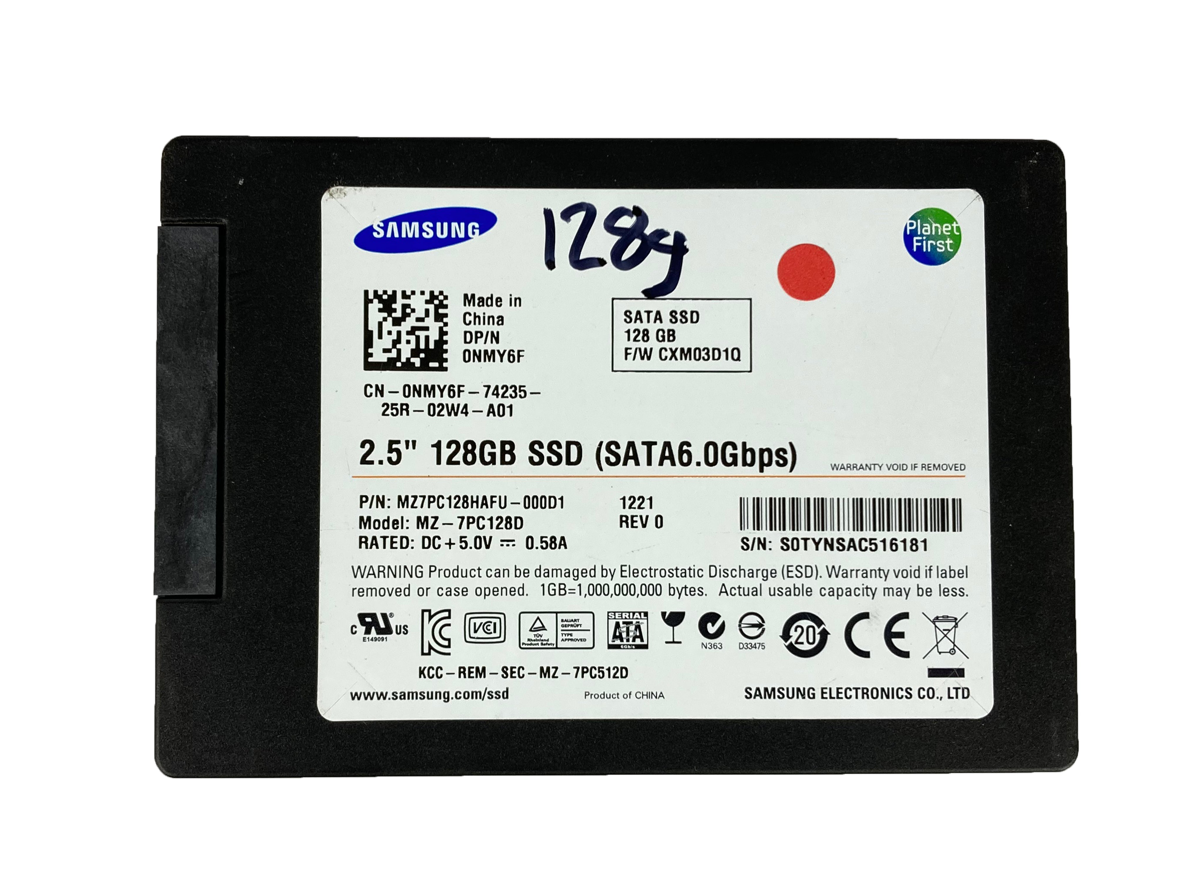 128GB SSD SATA 2.5" Solid State Drive