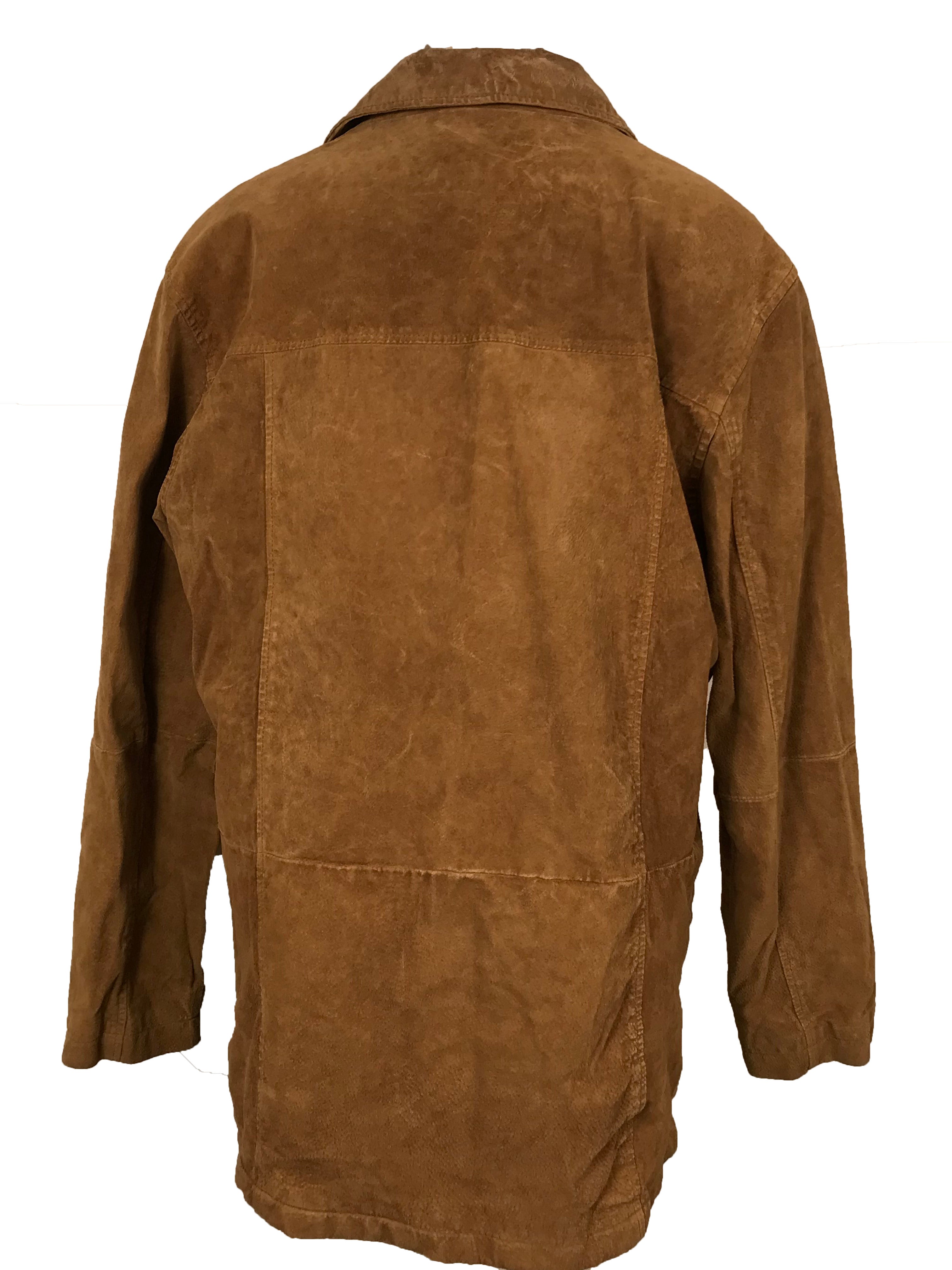 Cezani Beige Genuine Leather Jacket Size L