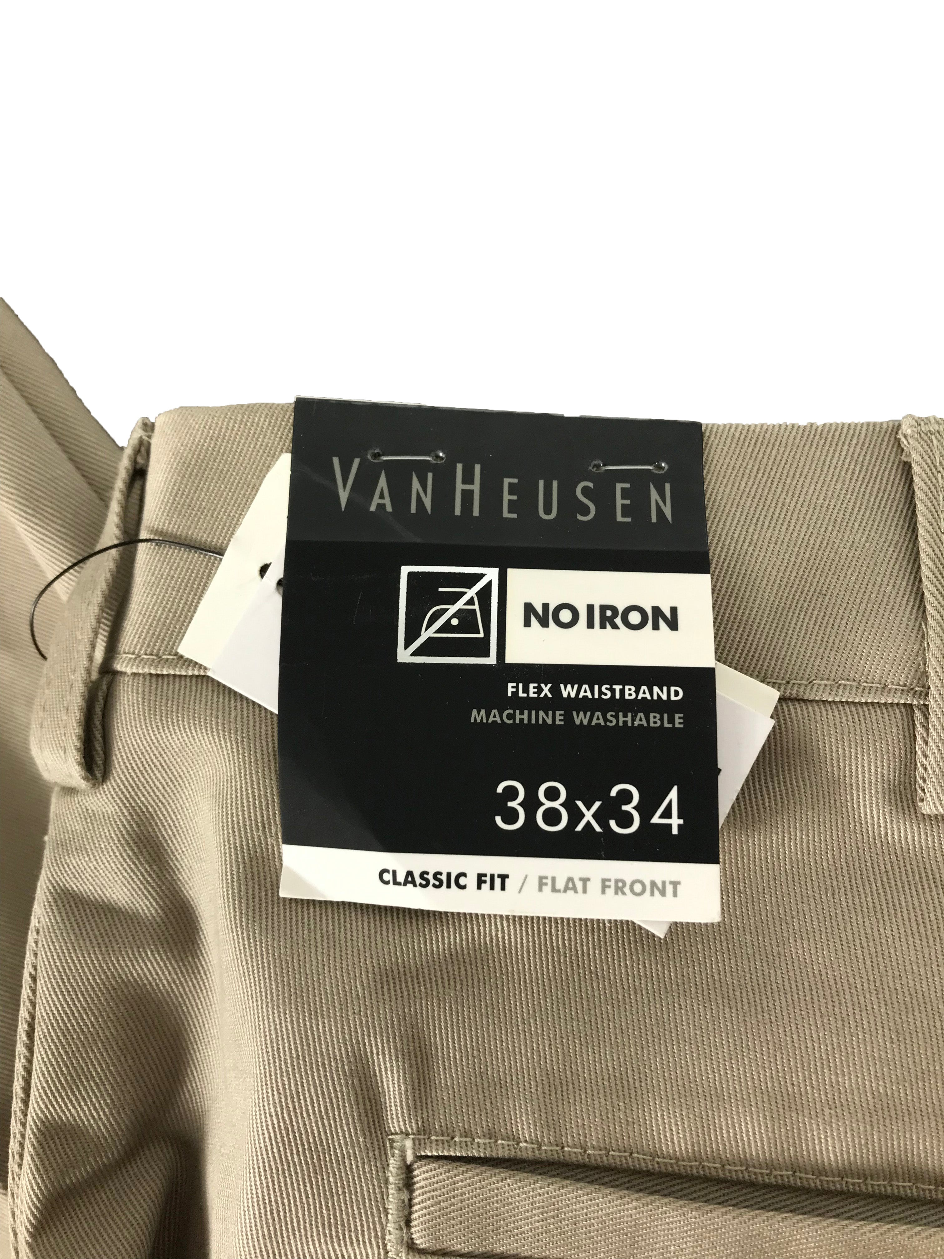 VanHeusen Khaki Dress Pants Men's Size 33x34