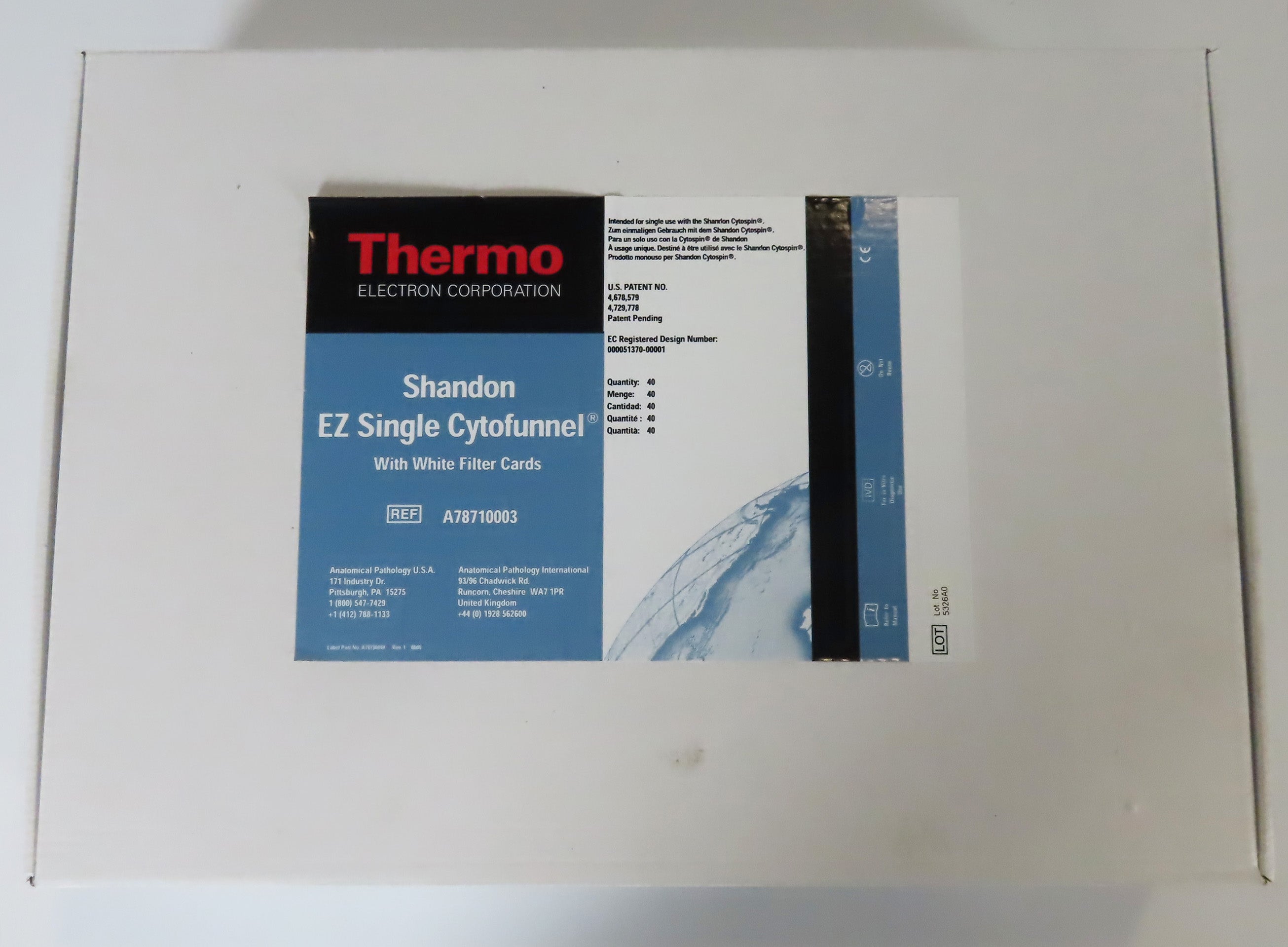Thermo Shandon E2 Single Cytofunnel w/ White Filter Cards