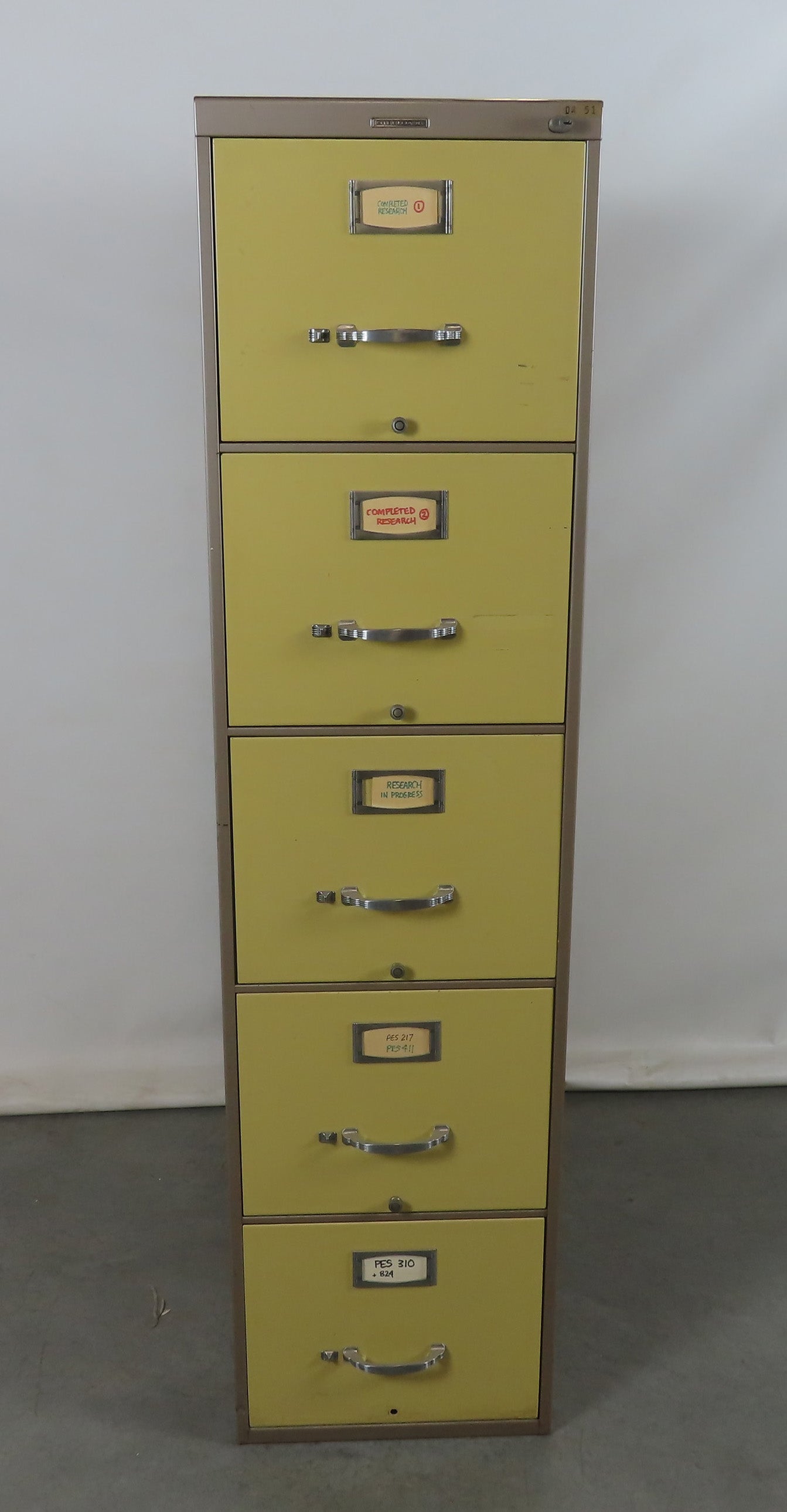 Steelcase Yellow 5-Drawer File Cabinet