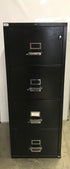 4-Drawer Fireproof Black File Cabinet