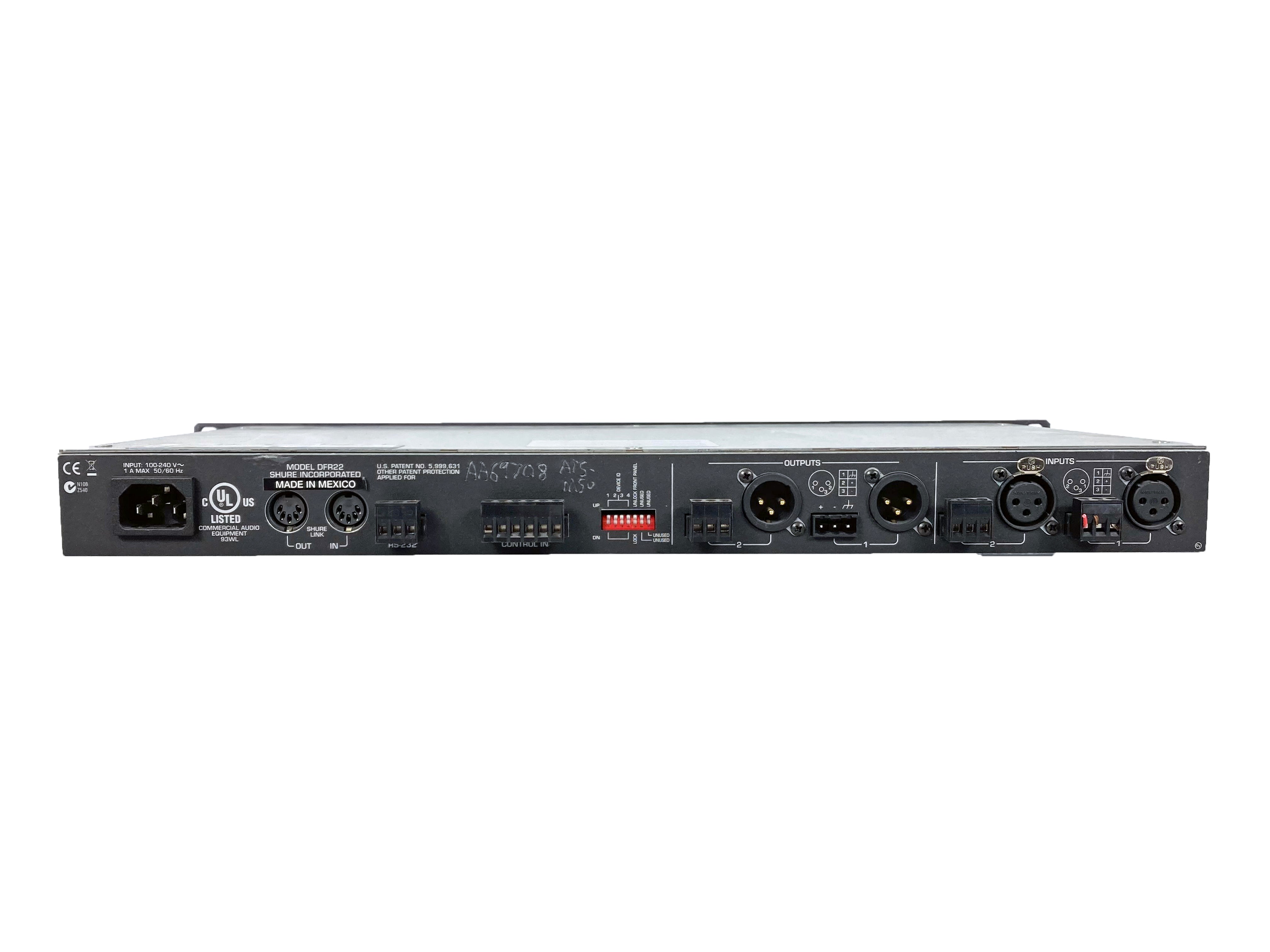 Shure DFR22 Audio Processor with Feedback Reduction