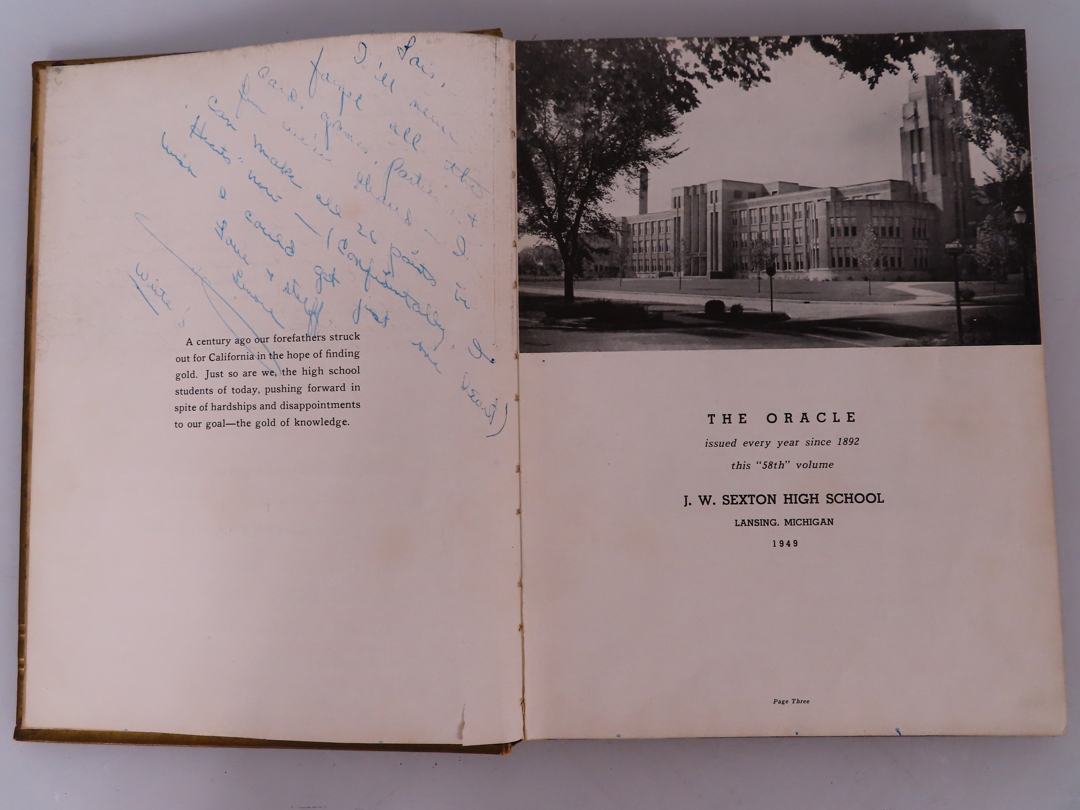 The Oracle 1949 Sexton High School Yearbook Lansing, Michigan